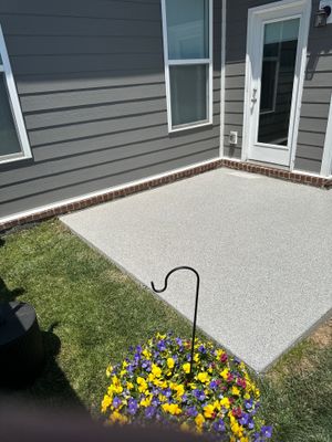 Patio Floor Coating using Quartzite