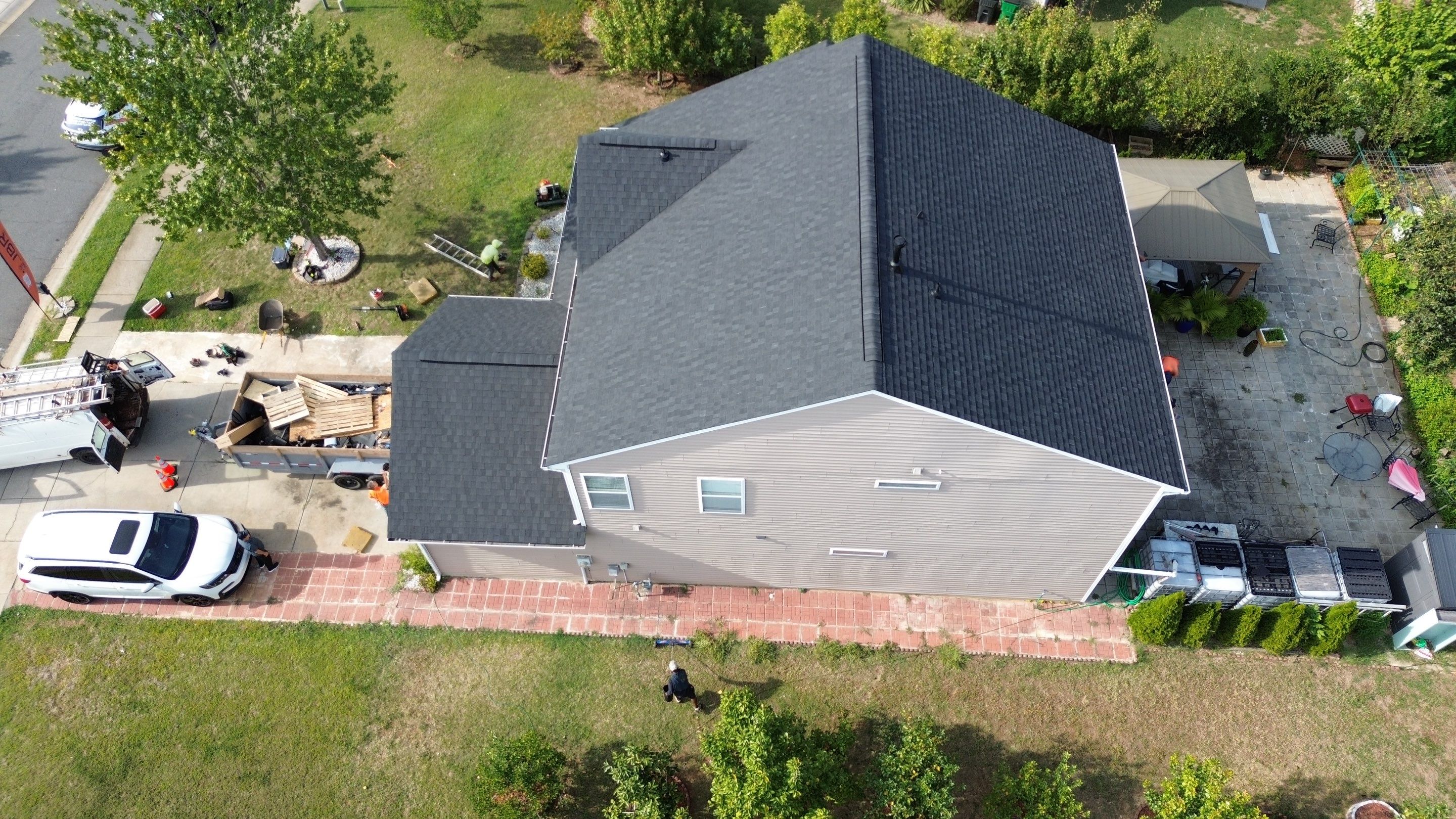 Roof replacement and interior repair by hail damage by Just Brilliant Restoration JBR