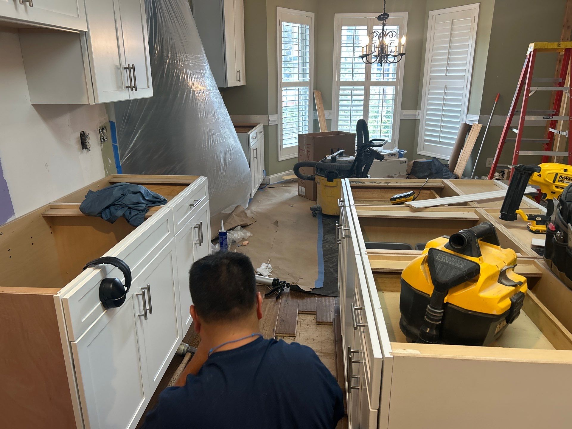 Complete Kitchen Renovation Featuring White Shaker Cabinetry in Fayetteville
