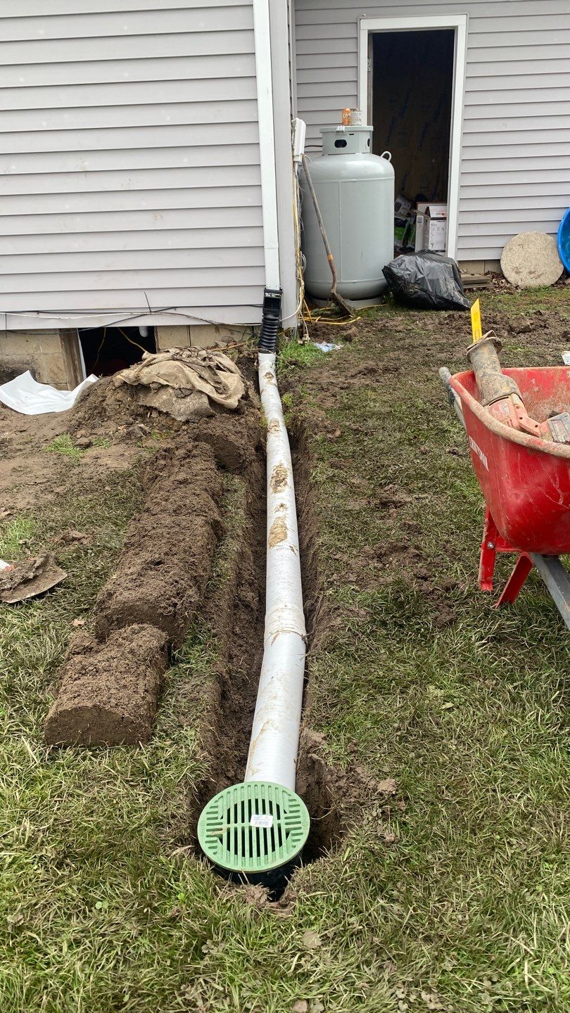 Crawl space encapsulation and Waterproofing using GrateDrain Waterproofing System by Toledo Basement Repair 
