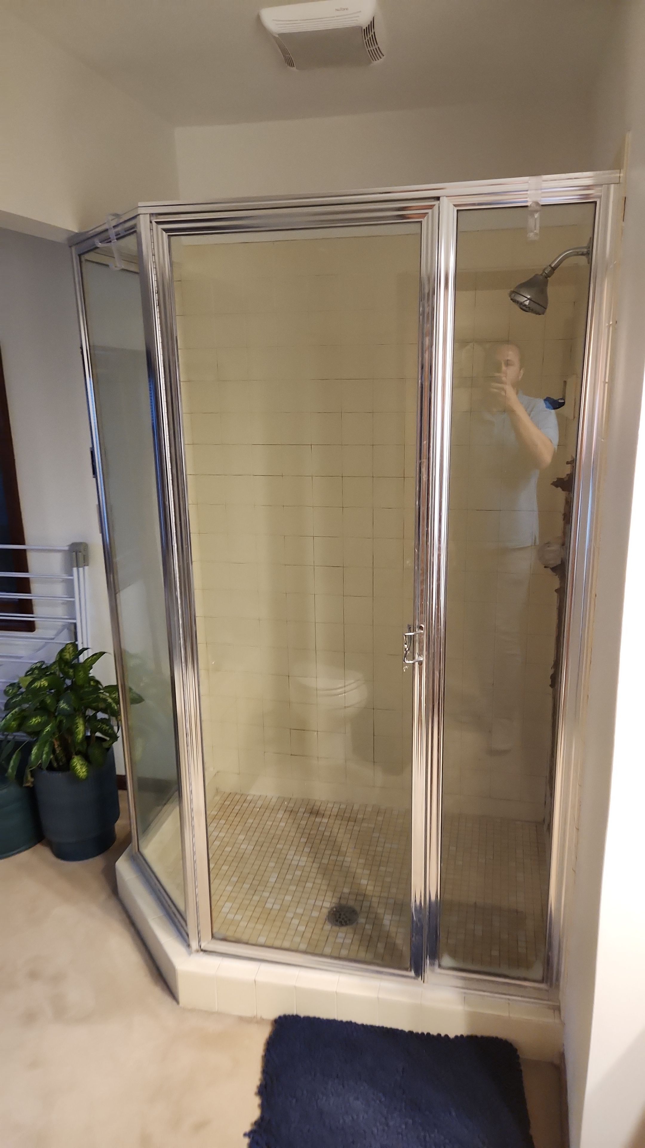Full Bathroom Remodel, customer painting themselves by The Shower Company