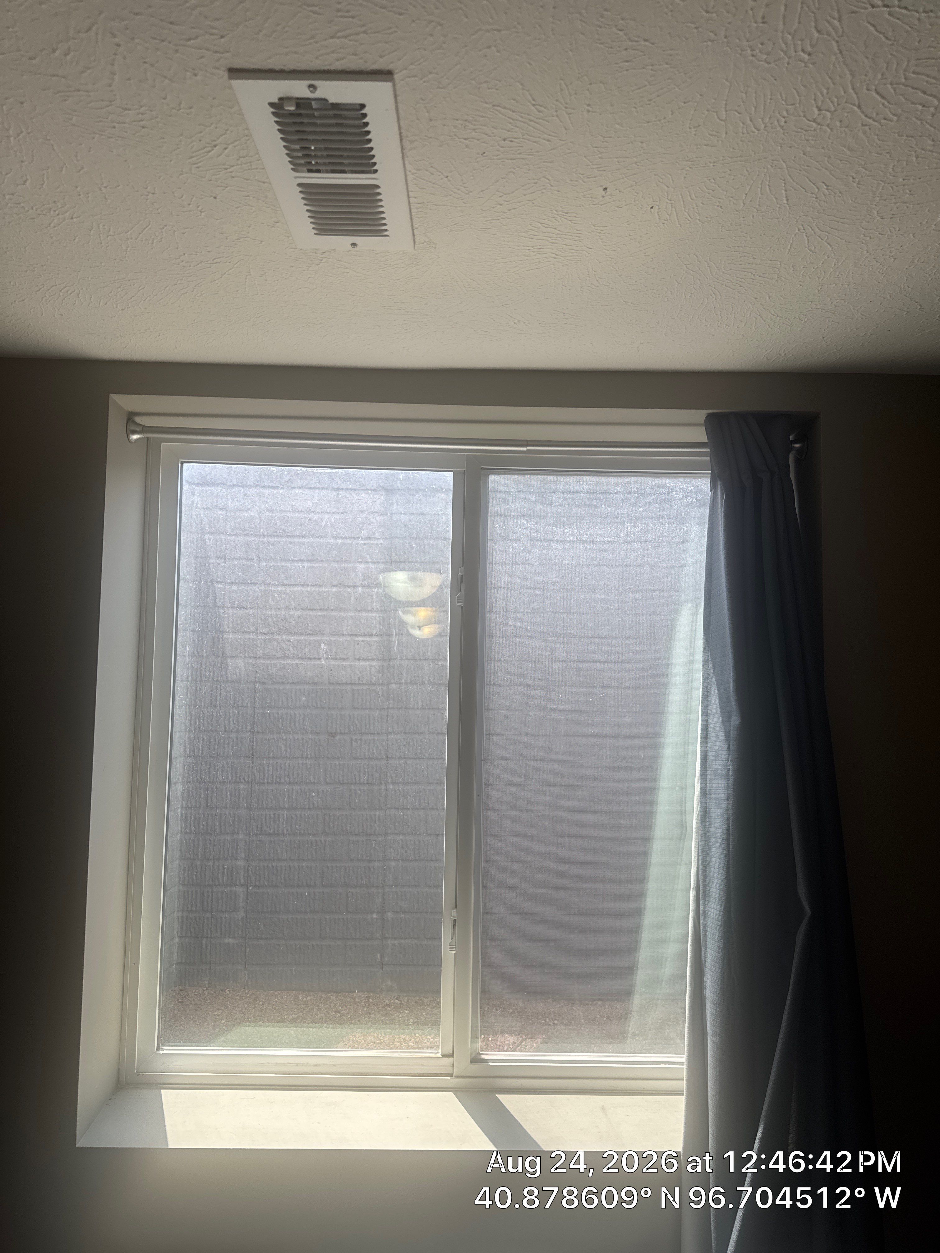 Lincoln Basement Window Drywall Repair and Ceiling Texturing by CompanyCam Sales Demo