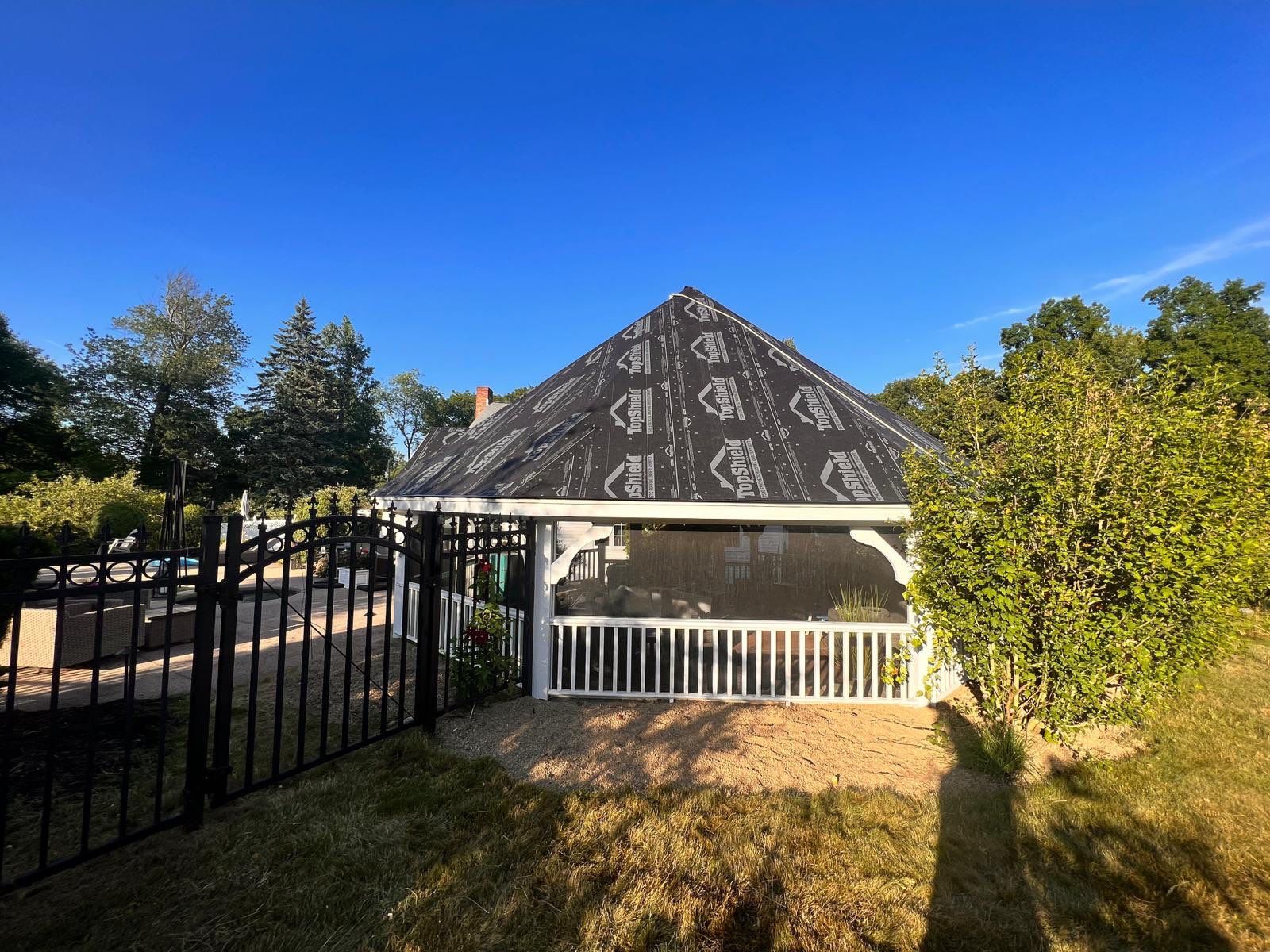 Standing Seam Black Metal Roof- Gazebo by Loyalty Exterior Solutions 