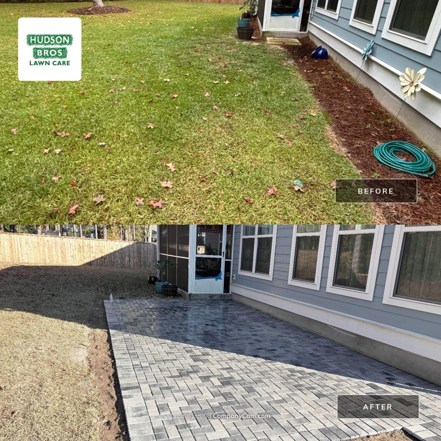 Paver Patio & Walk Way Project in Summerville, SC by Hudson Bros Lawn Care LLC