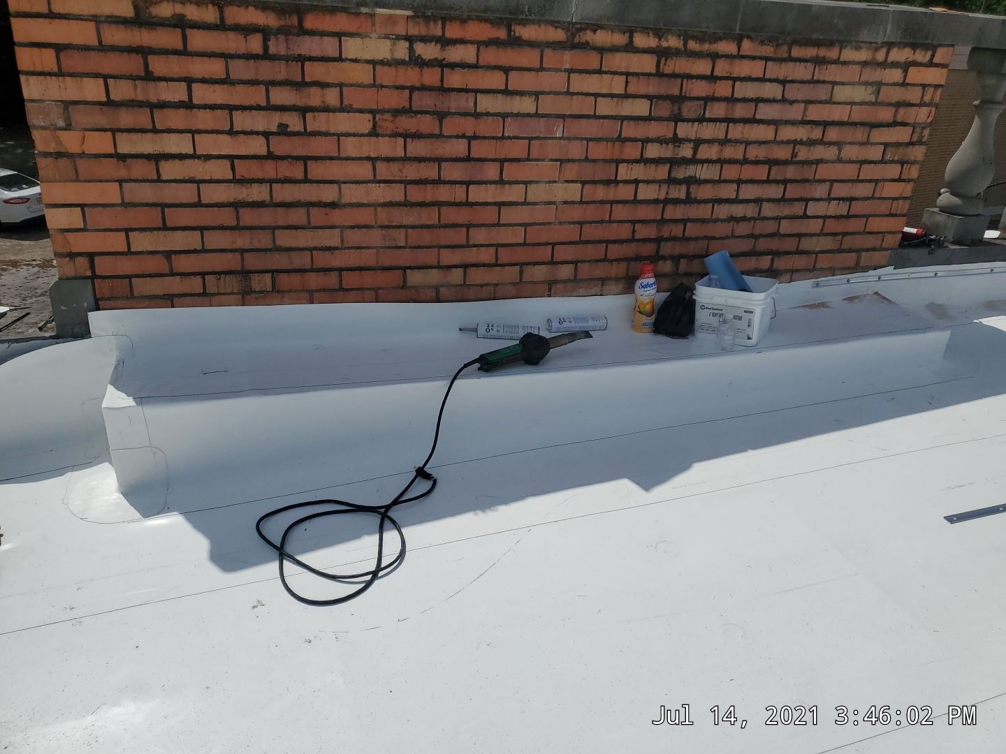 Commercial Roofing Installation using 50 mil PVC by Hostetler Roofing