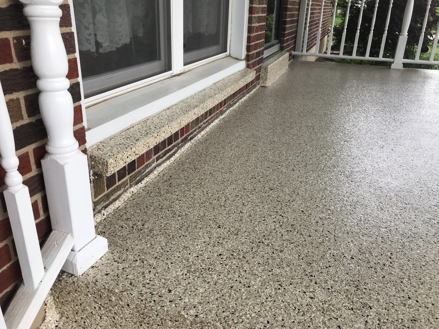 Garage Floor and Patio using Driftwood by Your1DayFloor.com