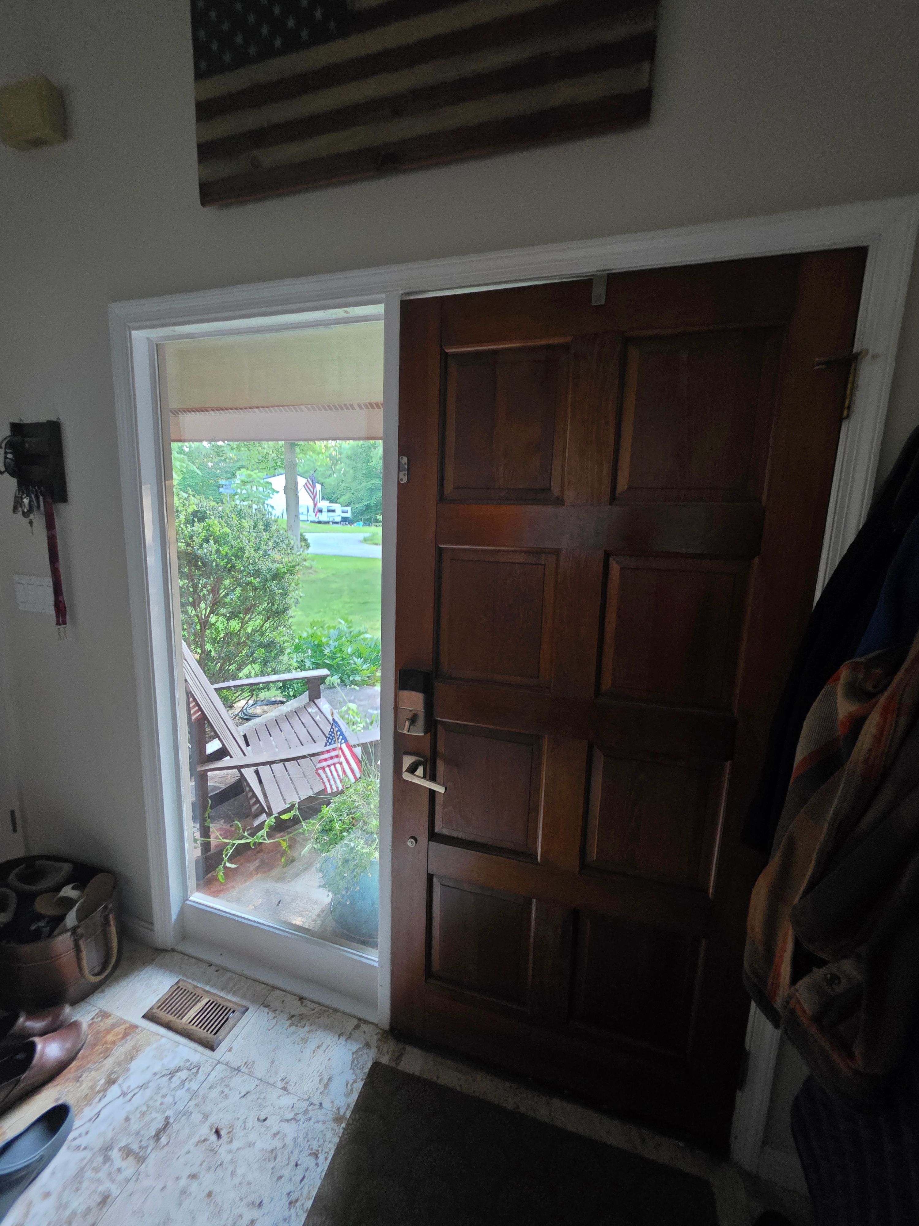 New Six-Panel Front Entry Door and Sidelight Installation in Davidsonville by Window Depot of Annapolis