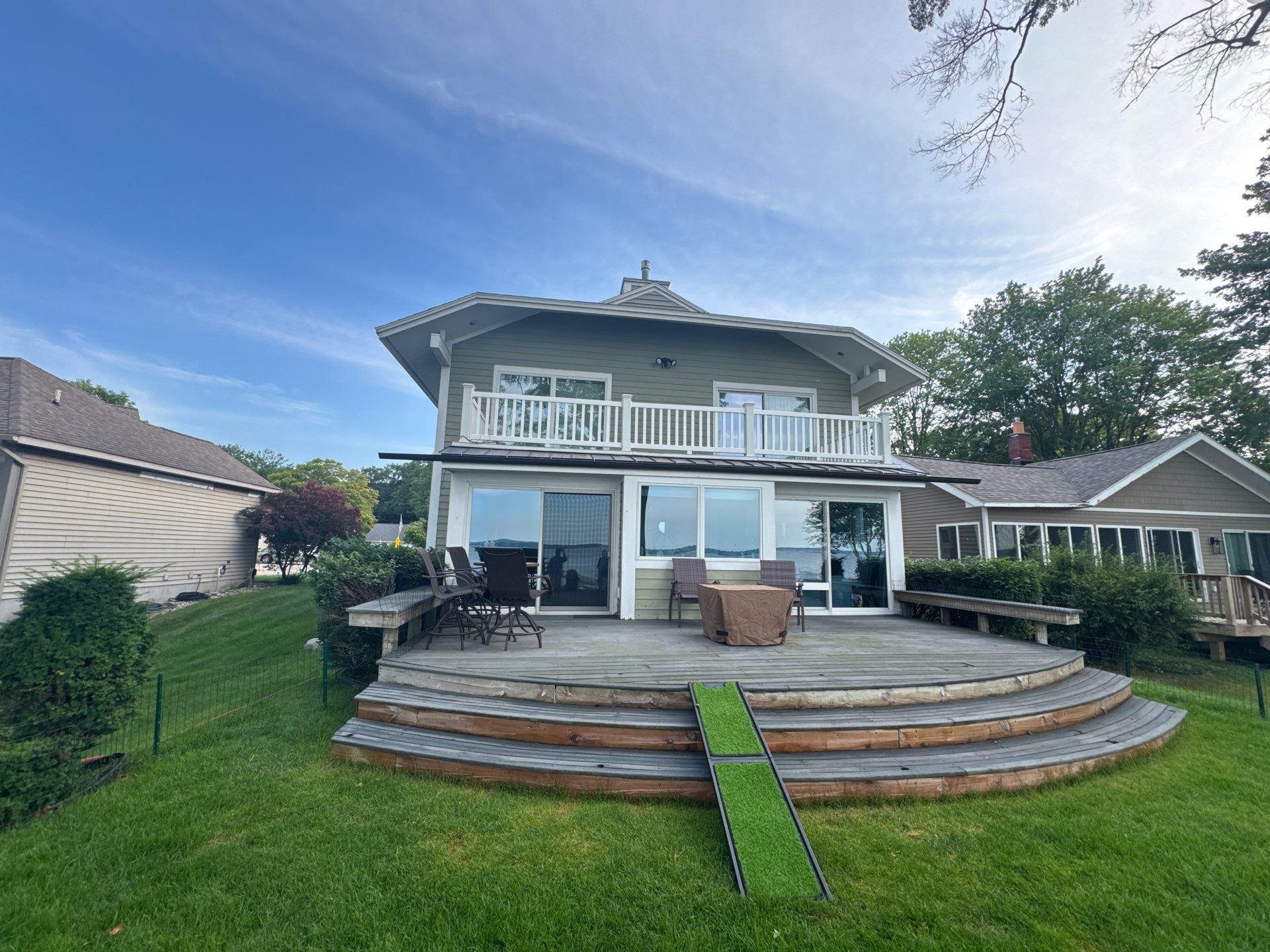 Full Exterior Painting and Trim Restoration for Muskegon Residence by Gordon Painting