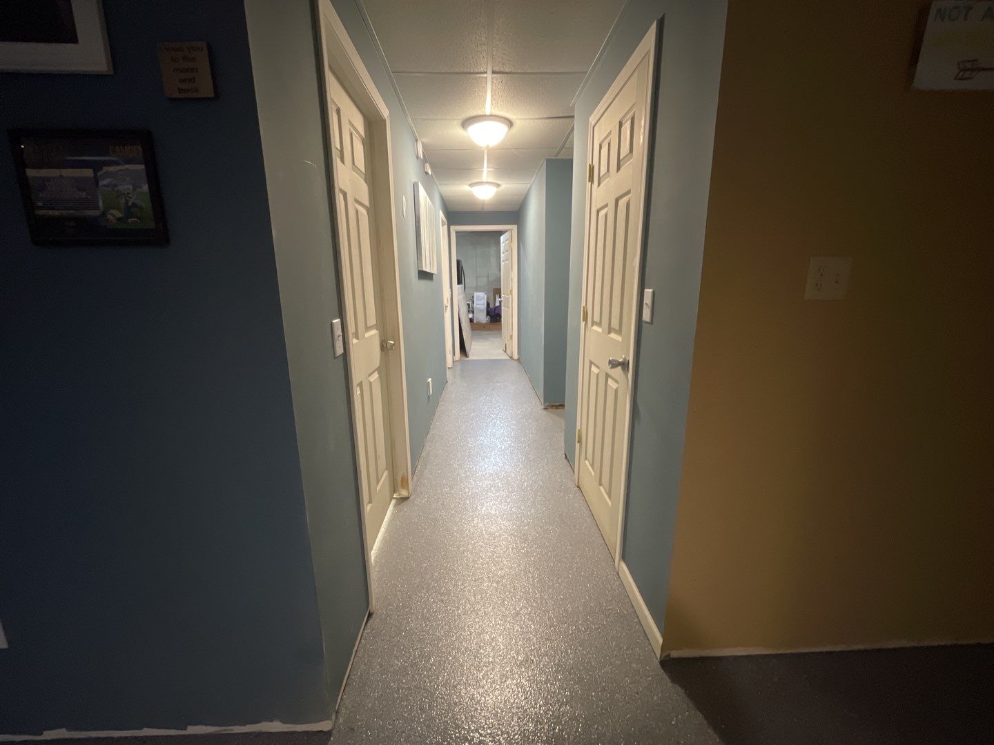 Basement Floor using Granite by Your1DayFloor.com