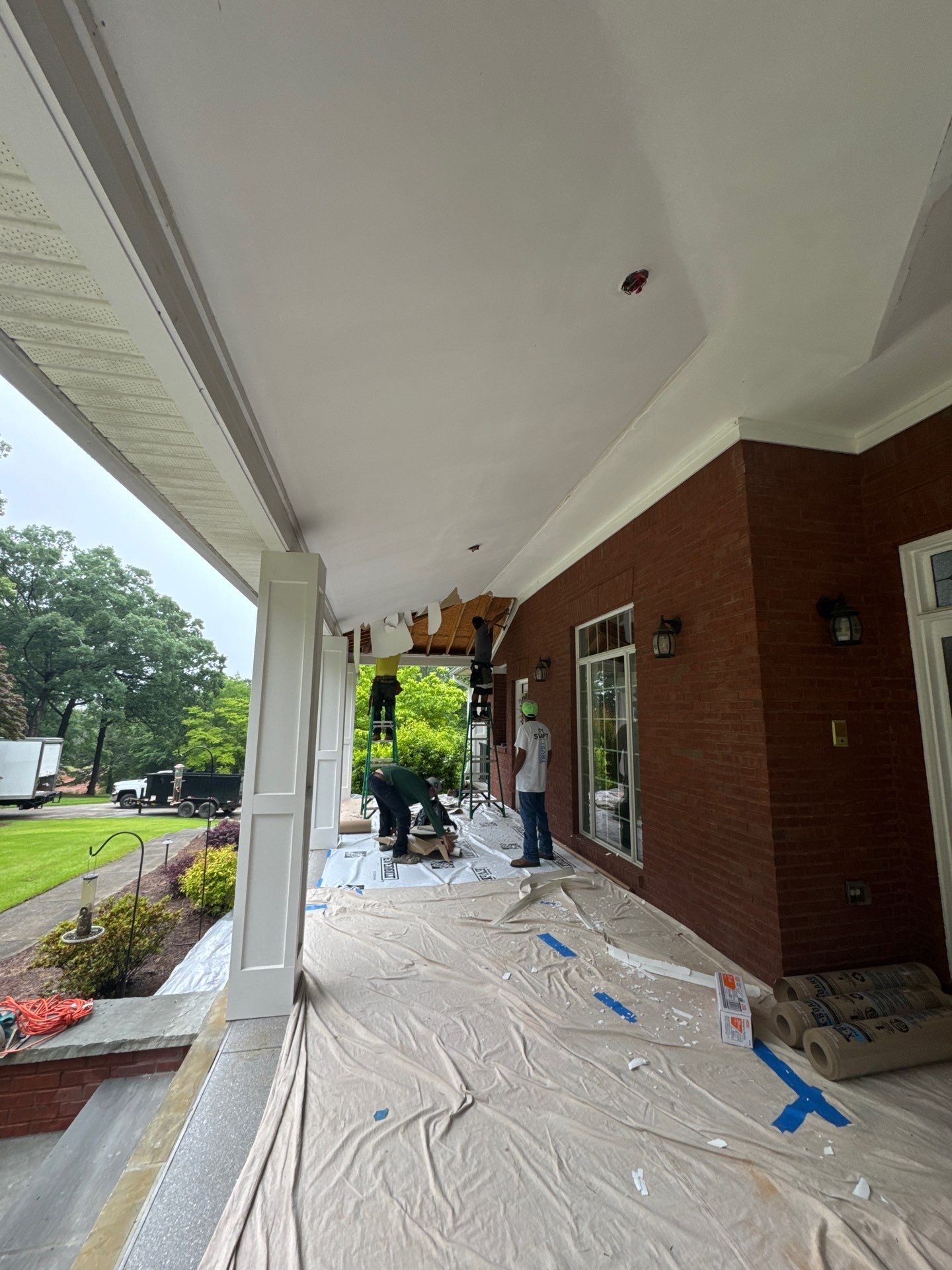 Custom Tongue-and-Groove Porch Ceiling Renovation in Marietta by Swift Home Renovations