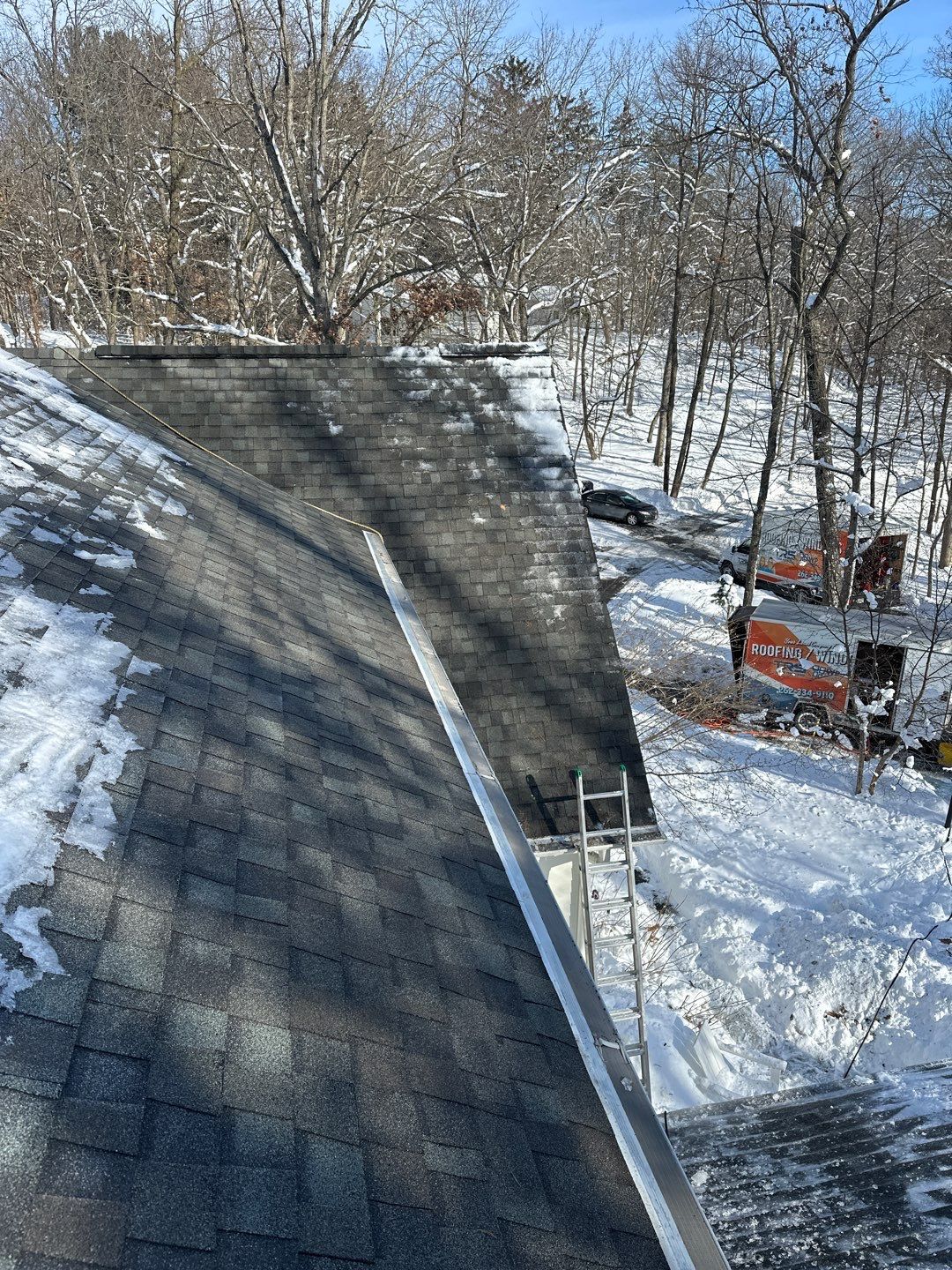 Roof Snow And Ice Dam Removal using Steamer by Stendahl Services