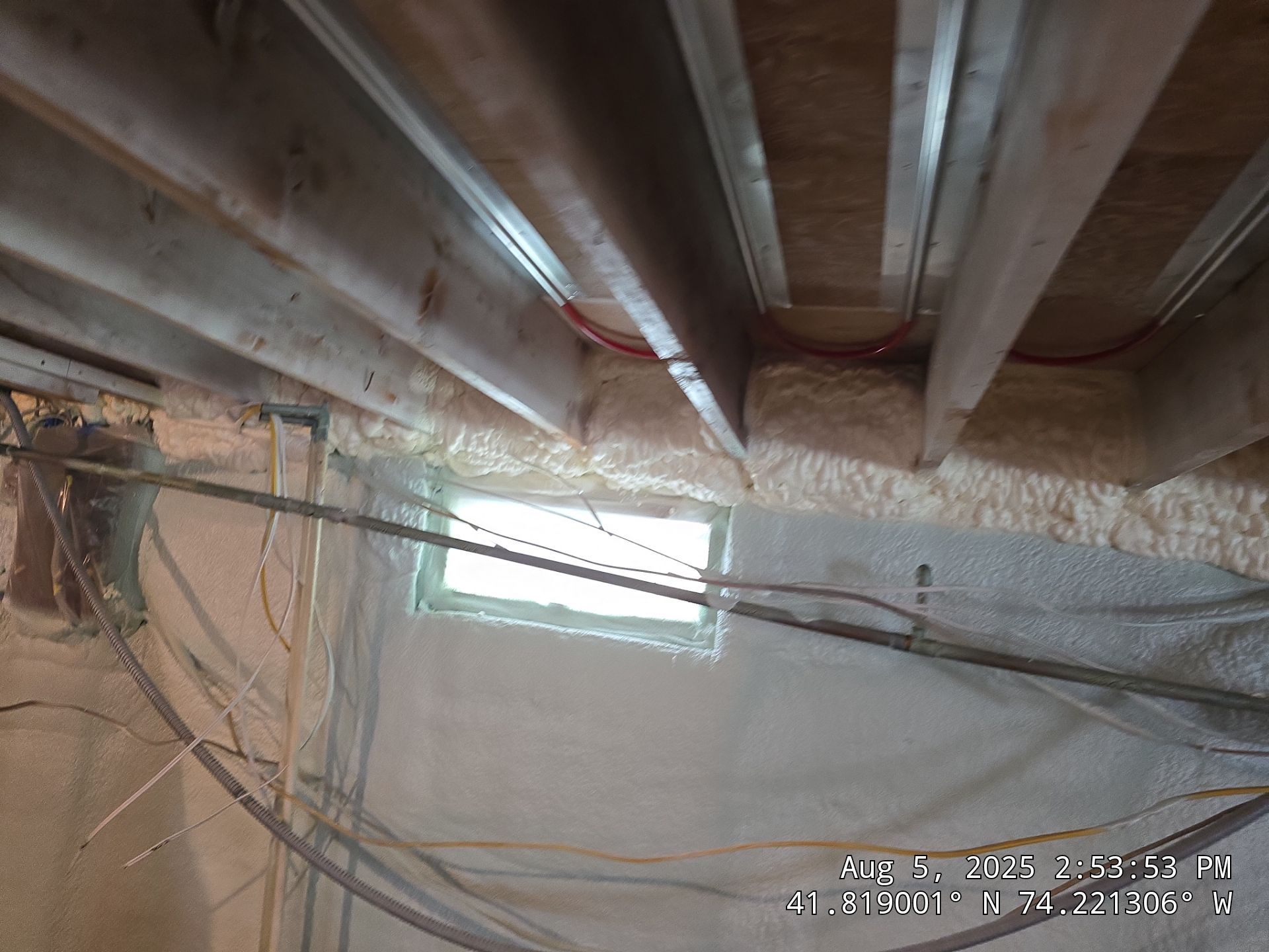 Master bedroom Exterior Walls using open cell spray foam by NYS Foam & Energy