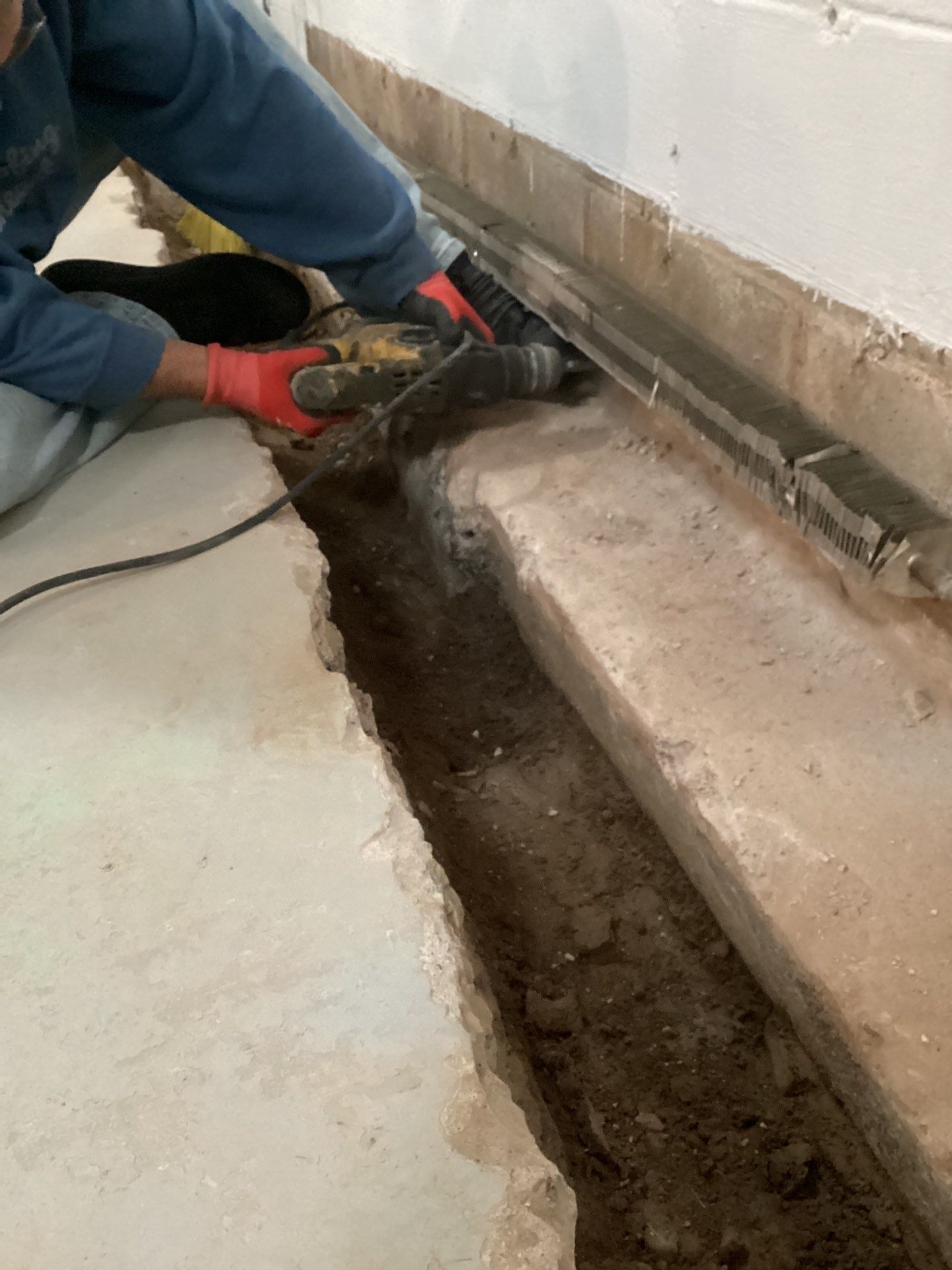 Drain tile in Woodbury by Waterproofing Northeast