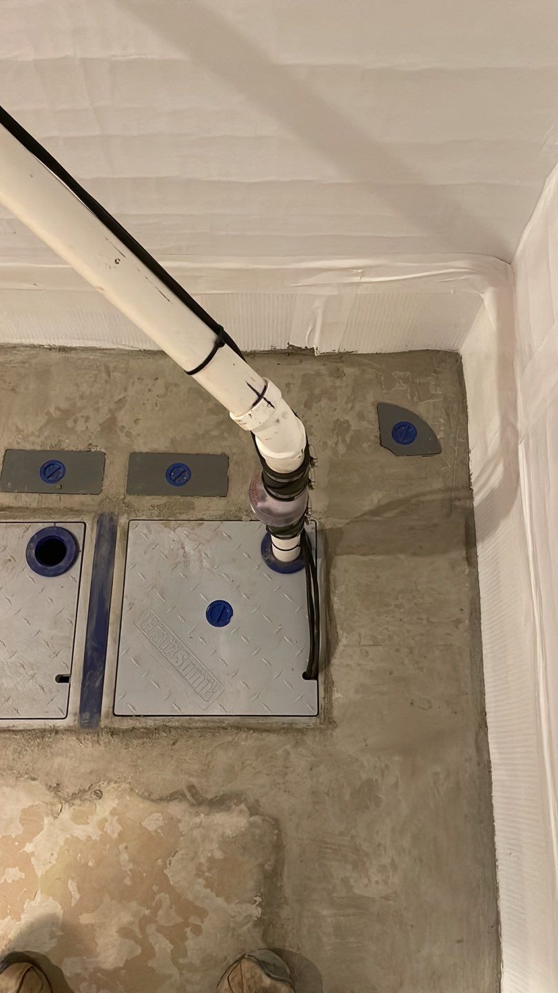 Embedded Fiber Reinforcement and Basement Waterproofing using GrateDrain Waterproofing System by Toledo Basement Repair