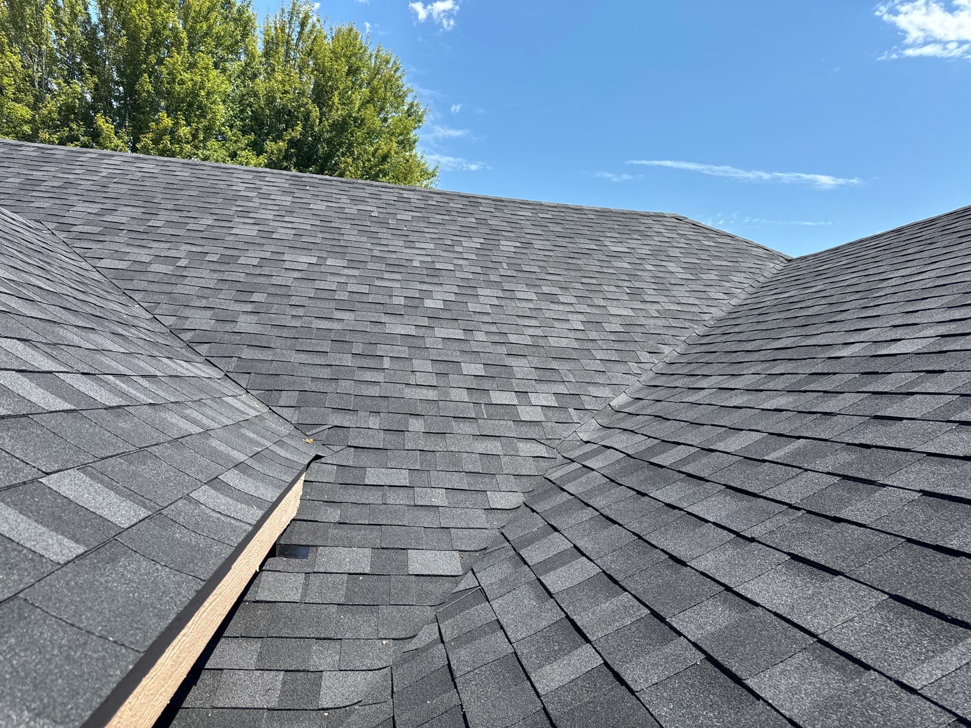Complete Residential Roof Replacement Featuring Gray Architectural Shingles in Meridian by Olive Roofing