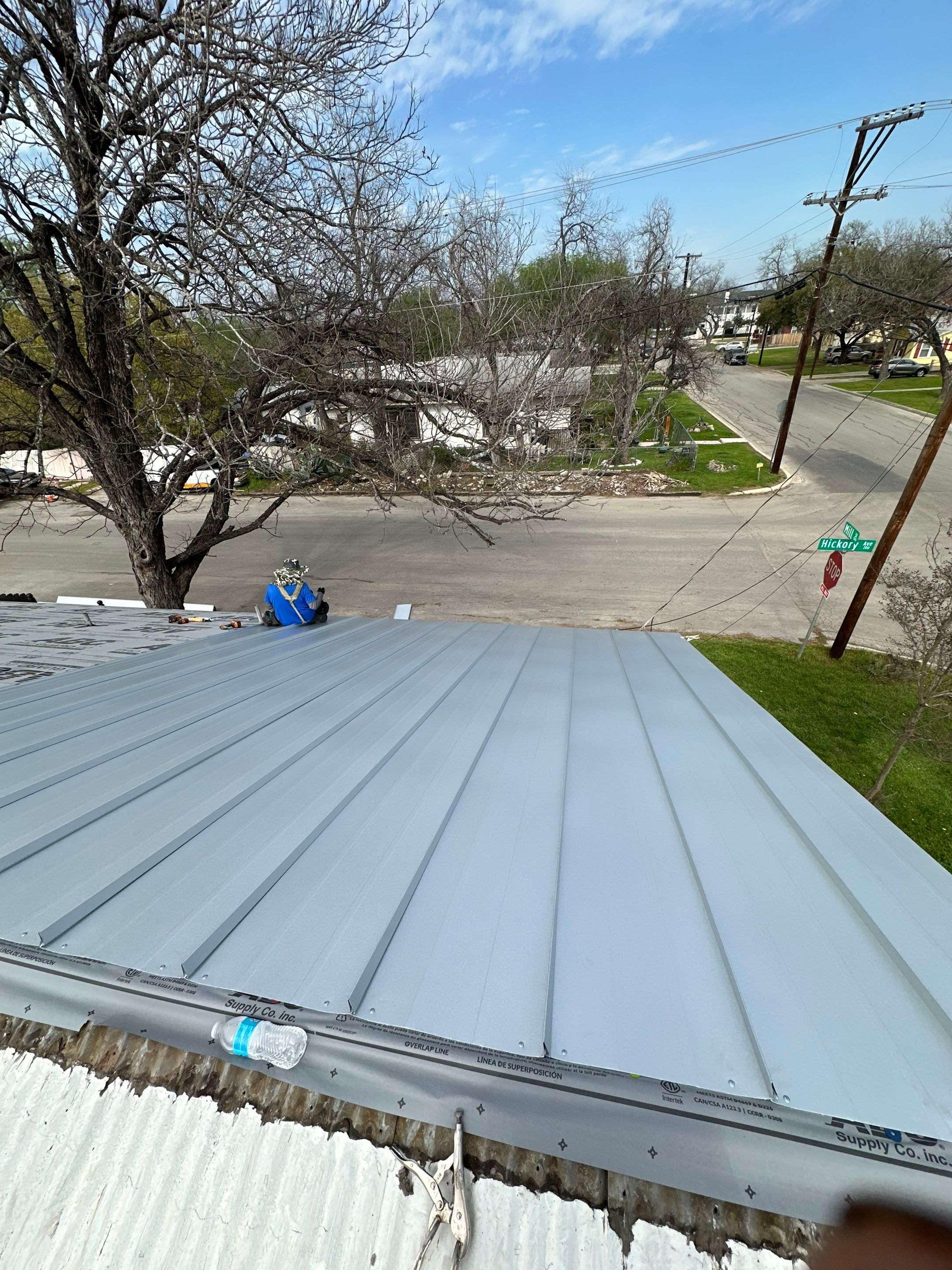 Residential Metal Roof Installation using McElroy Metal by Premier Roofing and Contracting