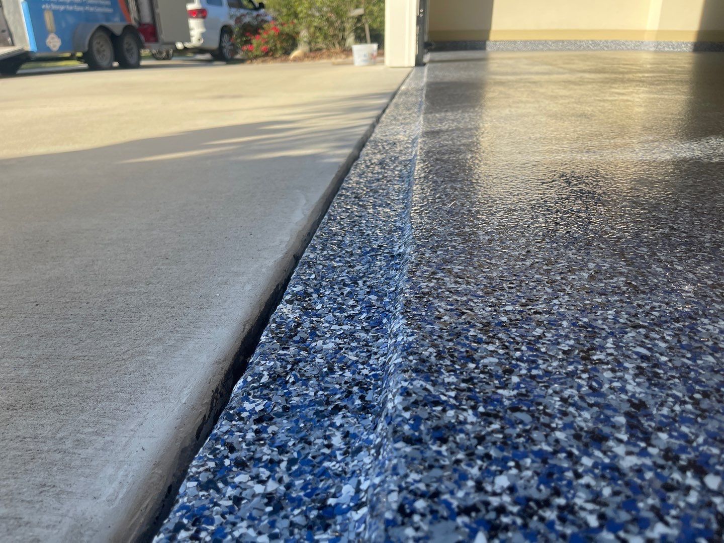 Garage in Gainesville, FL in Denim by Cross Creek Concrete Coatings