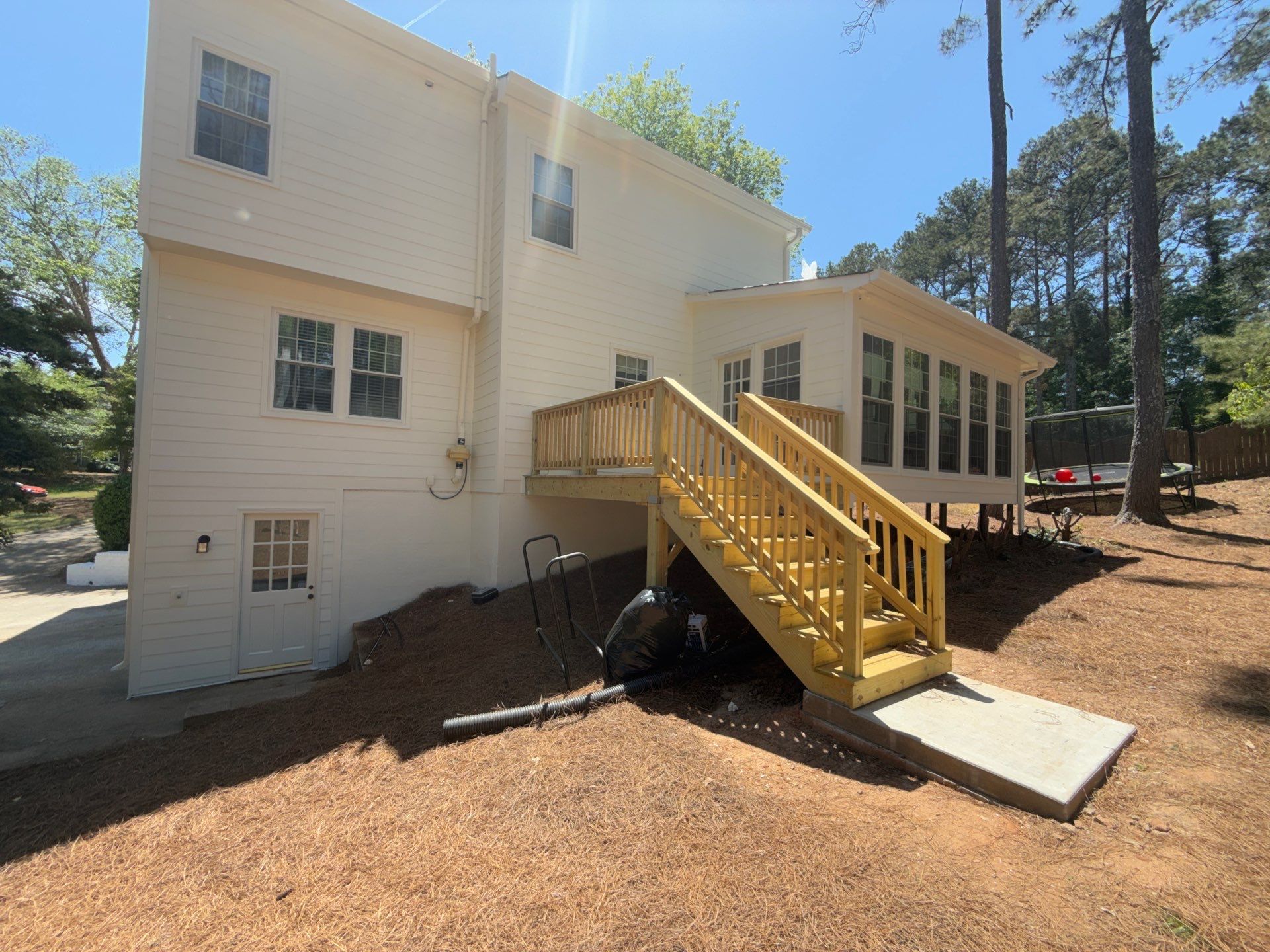 Roswell, GA Siding, Rotten Wood, Front Door Replacement, Exterior Paint, and Wood Deck Rebuild by Nelson Exteriors 