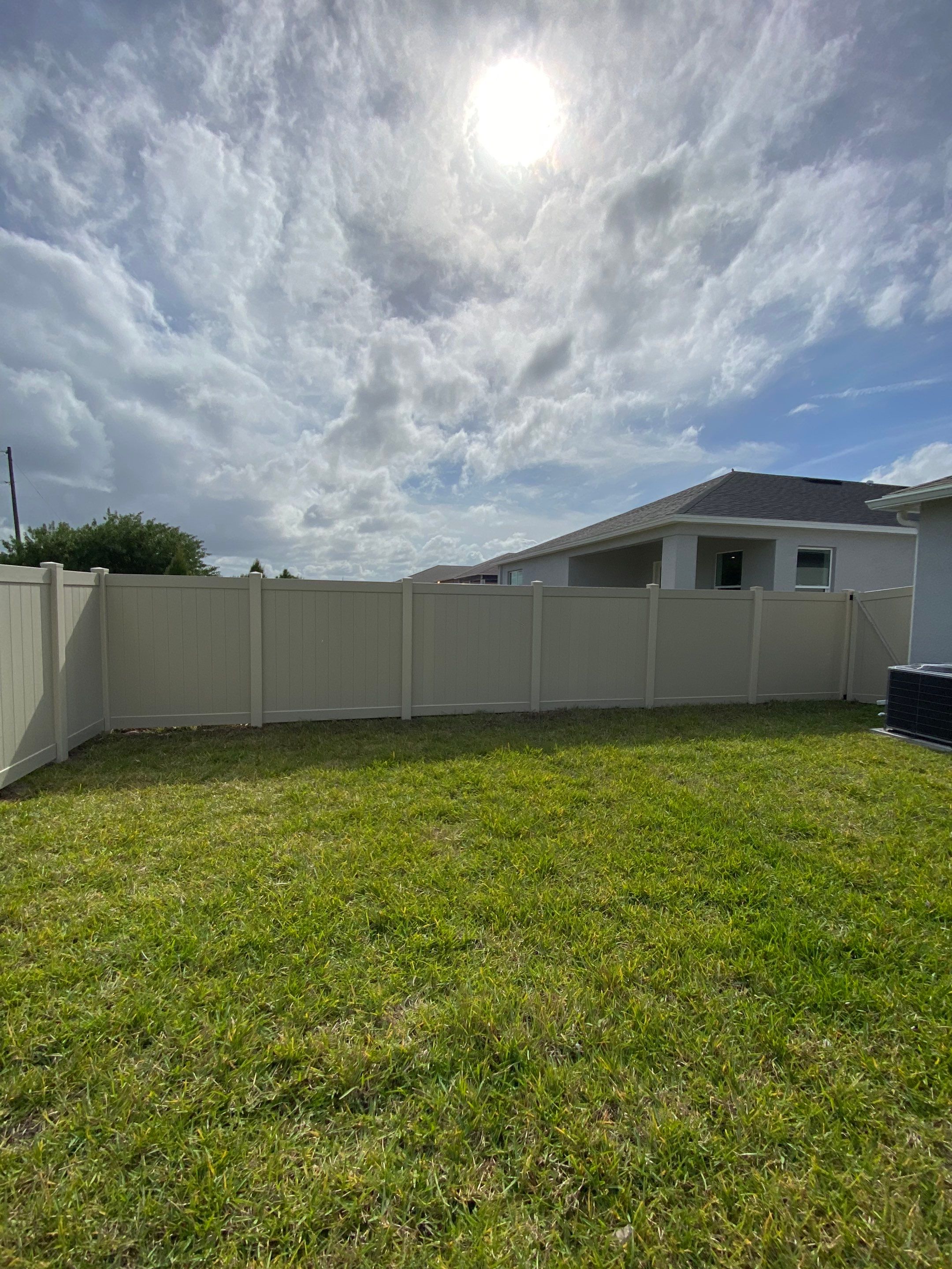 Bradenton, FL 6 ft. Tall Tan Vinyl Privacy Fence  by Asap fence and gates, LLC