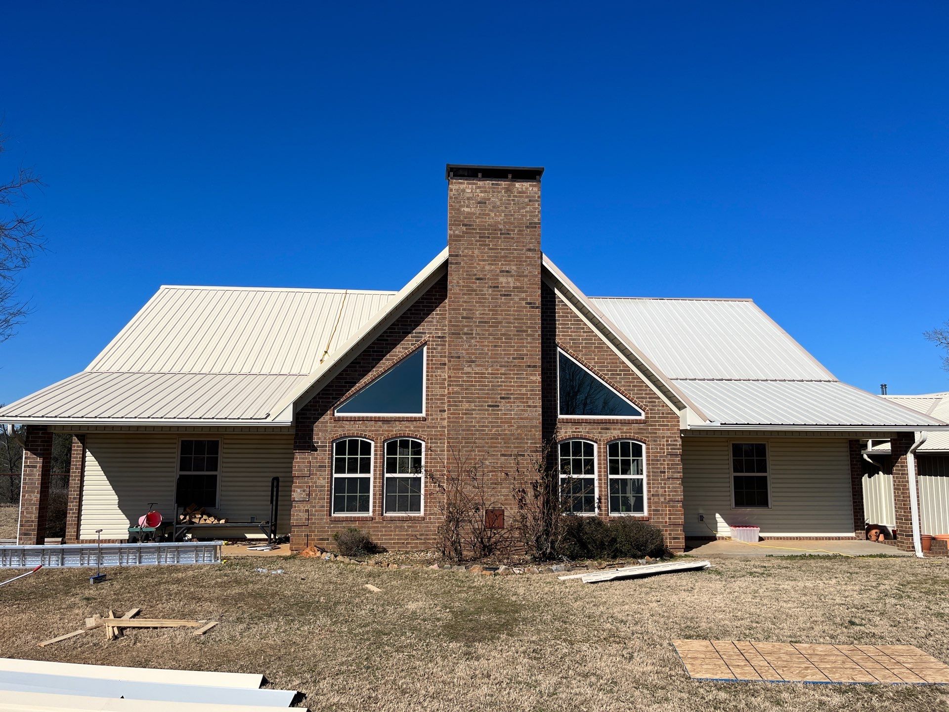 Residential Metal Roof Replacement using Reed's Metals: 26 GA. Colored Residential Metal Panels (Ivory) by Hostetler Roofing