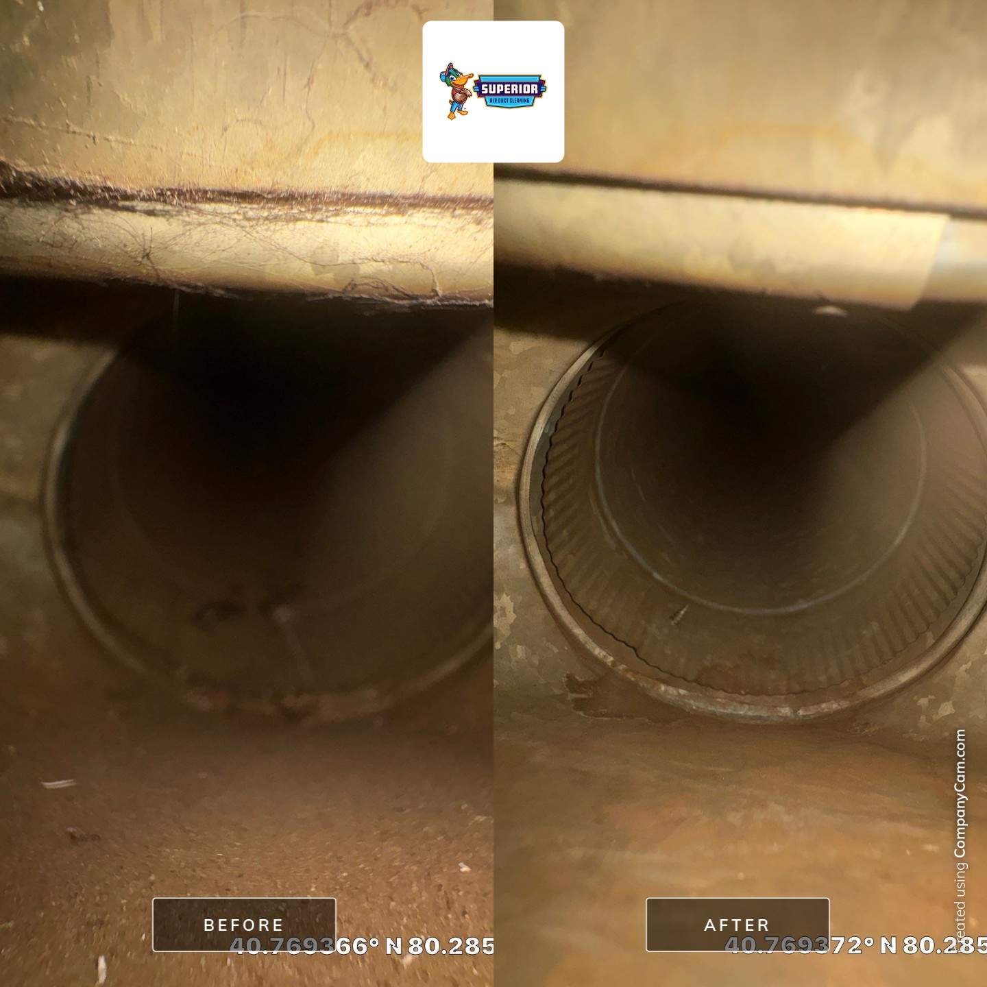 Air Duct Cleaning in New Brighton, PA using vacuum truck by Superior Air Duct Cleaning