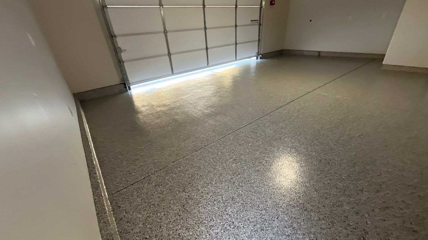 Garage Storage & Concrete Coating in Lathrop California  by Lancaster Painting