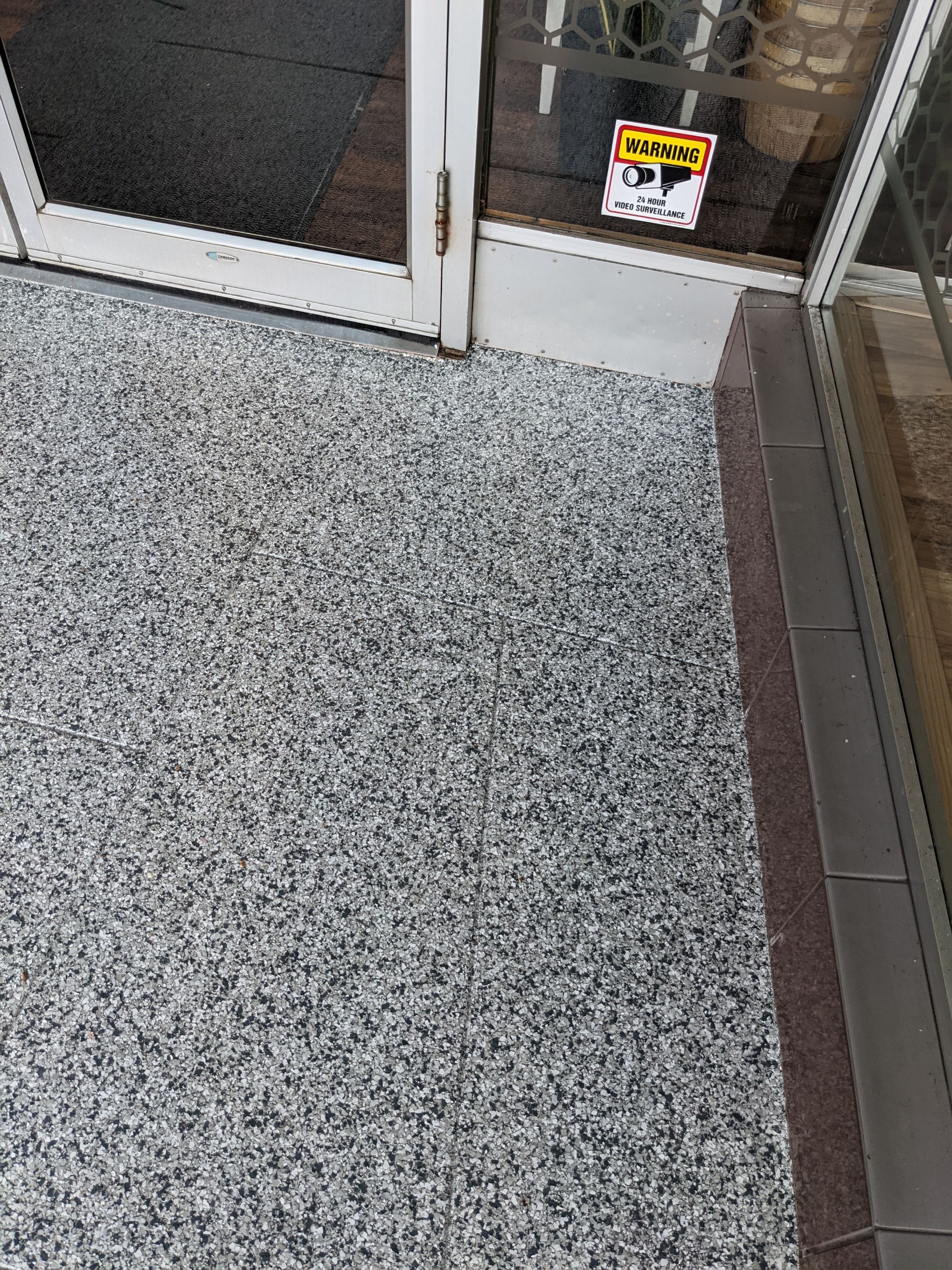 Commercial Floor Transformation using Slate Stone by Croc Coatings, LLC
