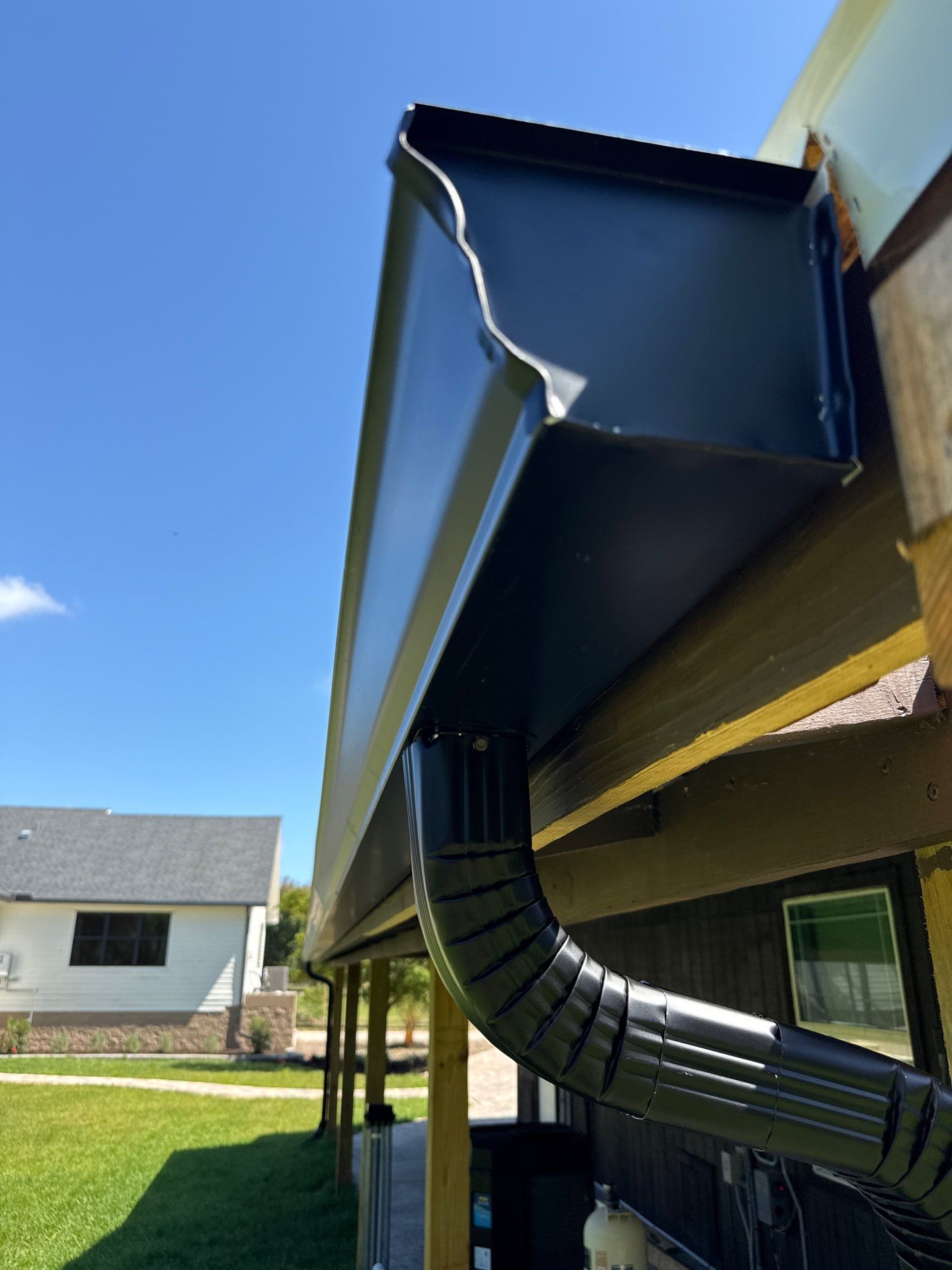 Black K-Style Seamless Gutters in Fort Myers FL by Gutter Professors