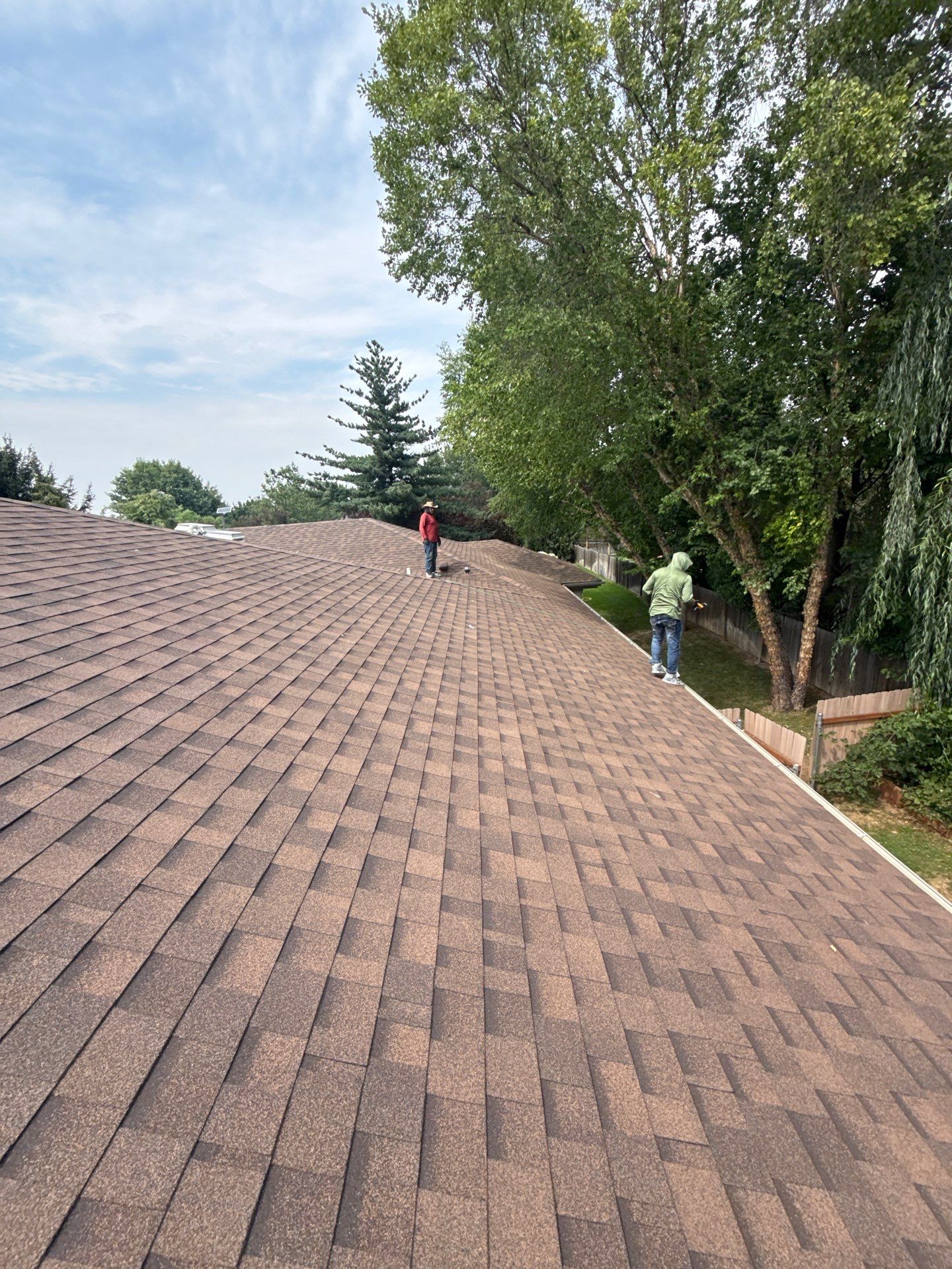 Boise Commercial Roof Replacement with Brown Architectural Shingles by Olive Roofing