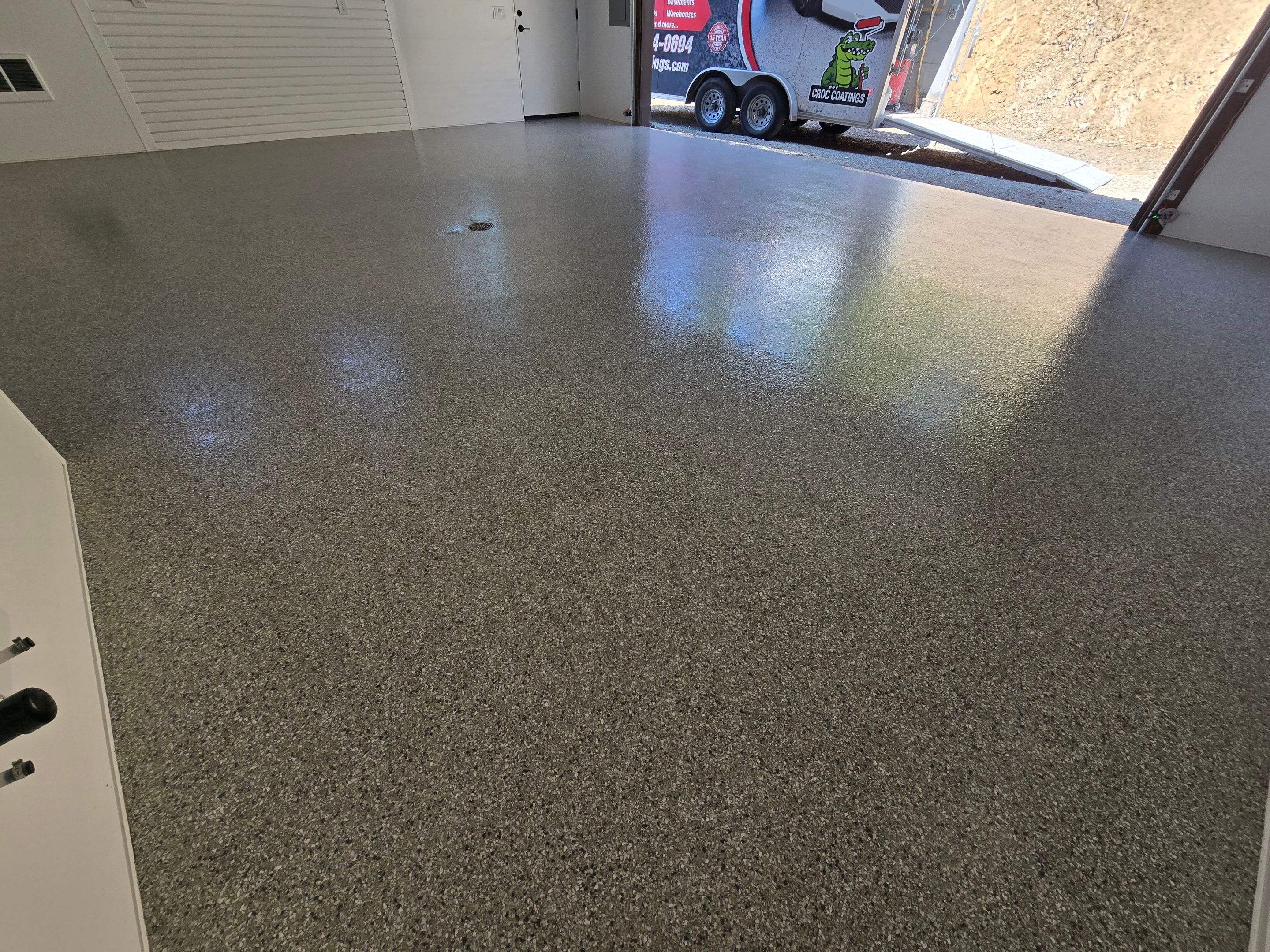 Garage Transformation using Mt Everest by Croc Coatings, LLC