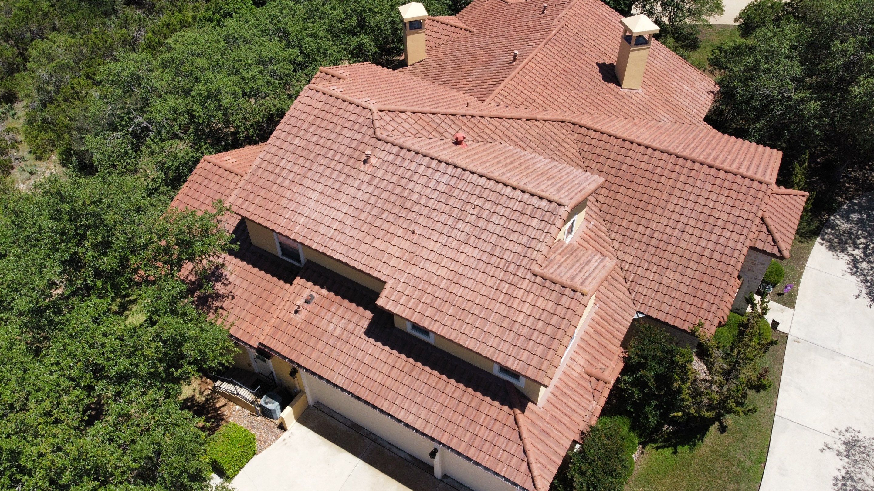 Tile Roof Wash Project in San Antonio by Bright Choice