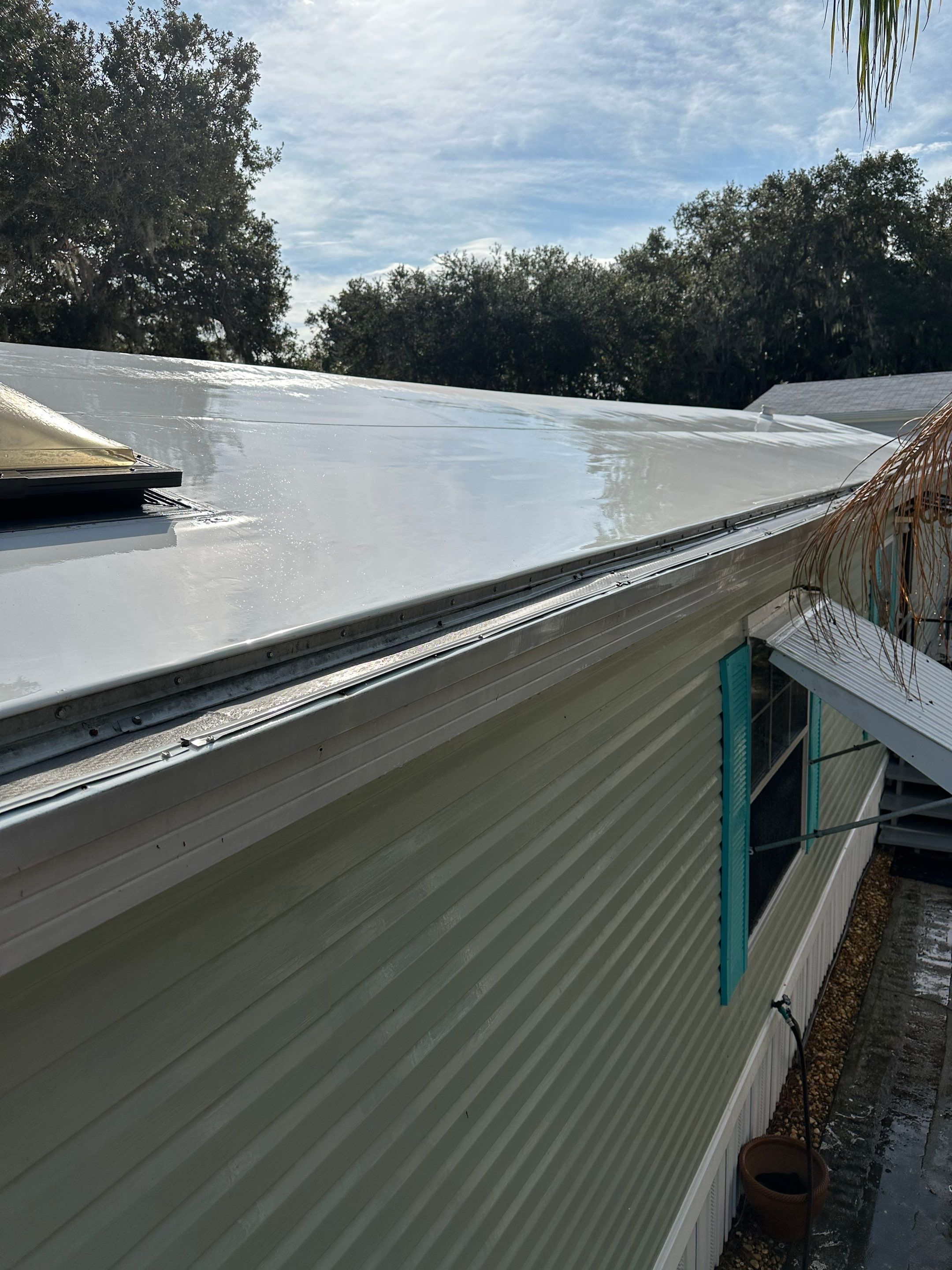 TPO Membrane Roof Cleaning and Gutter Cleaning by Sunshine AquaWash