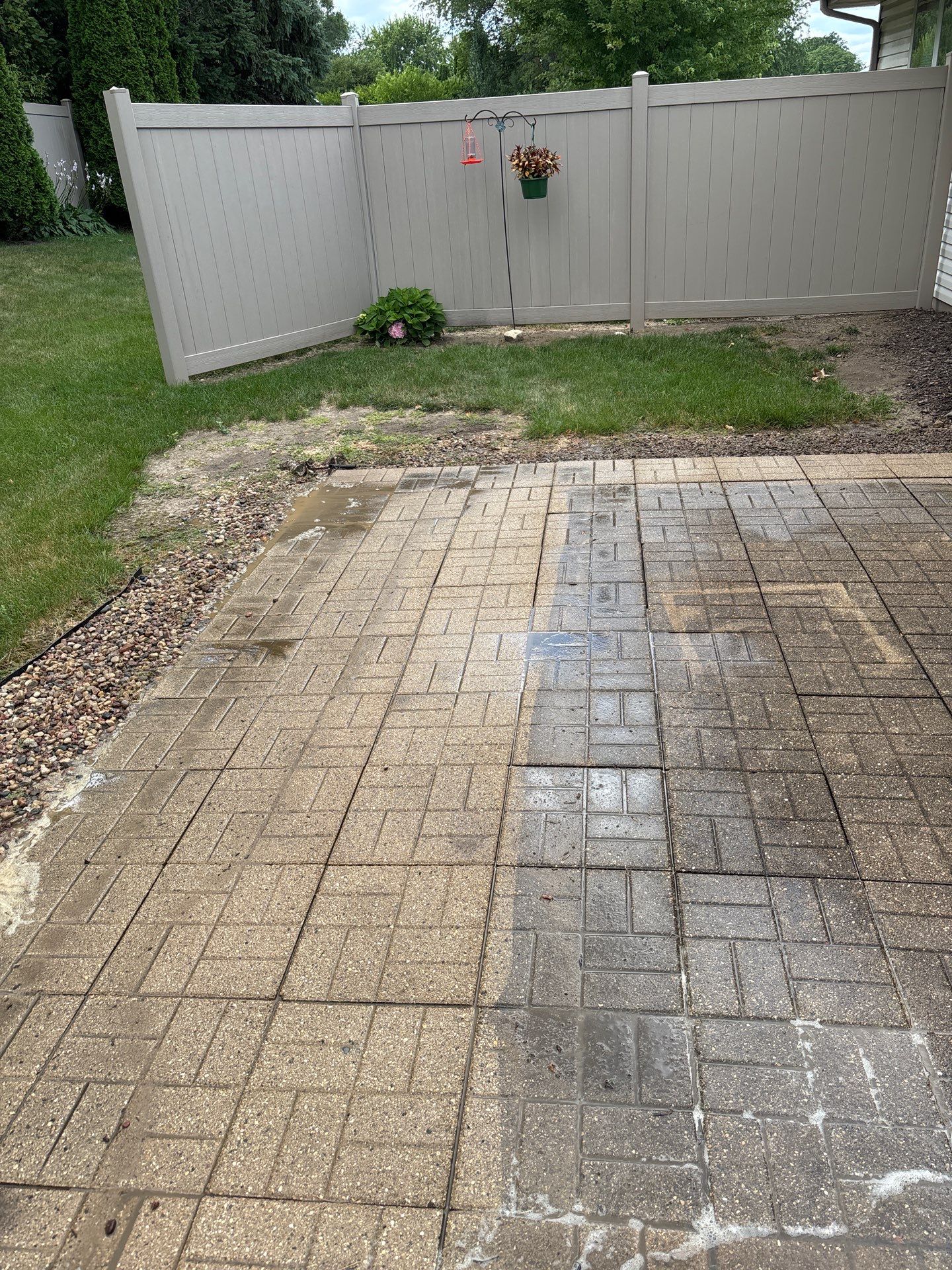 Professional Stone Paver Patio Cleaning and Power Washing in Evansville