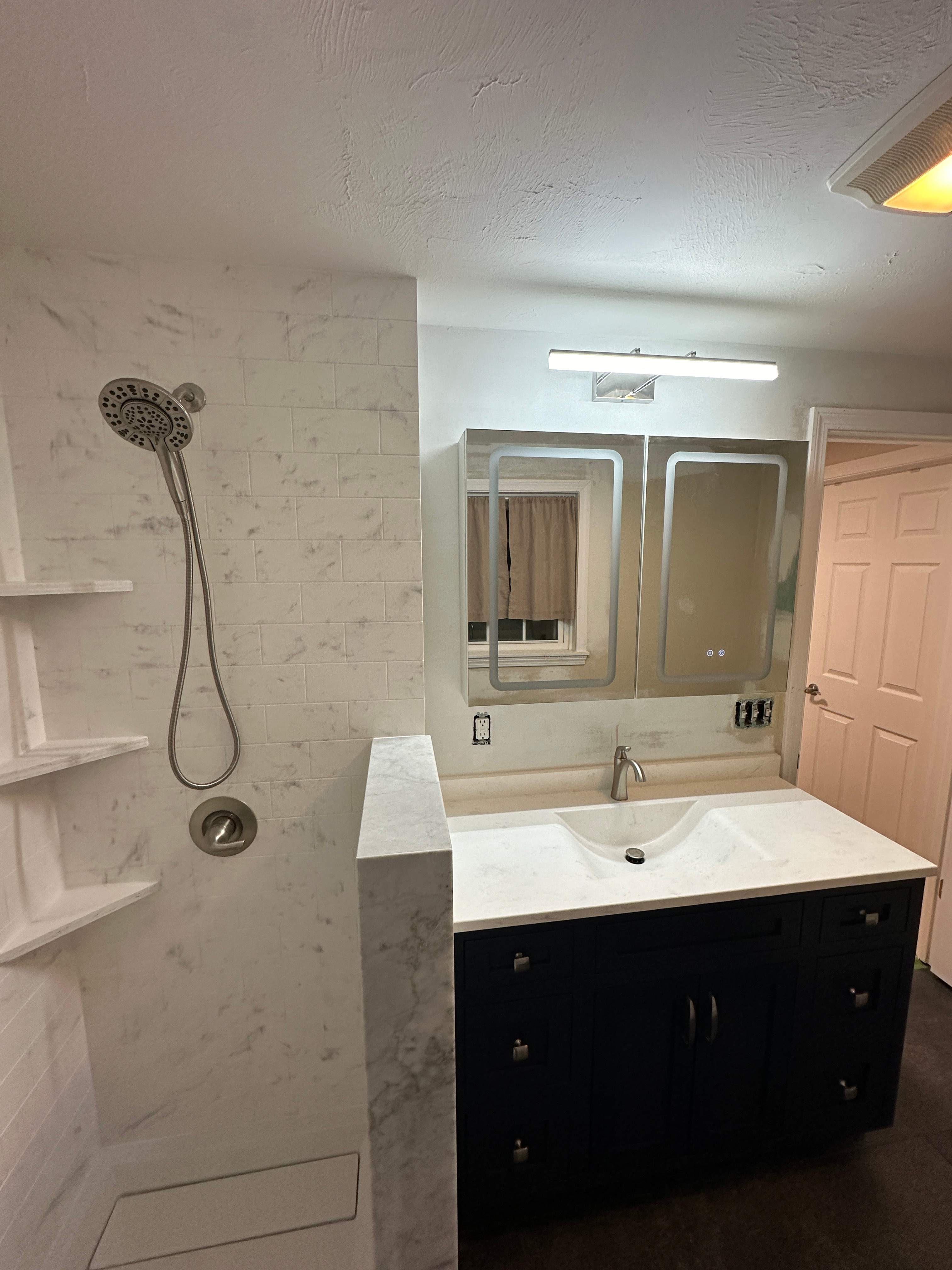 Solid Surface shower by Renovatic LLC