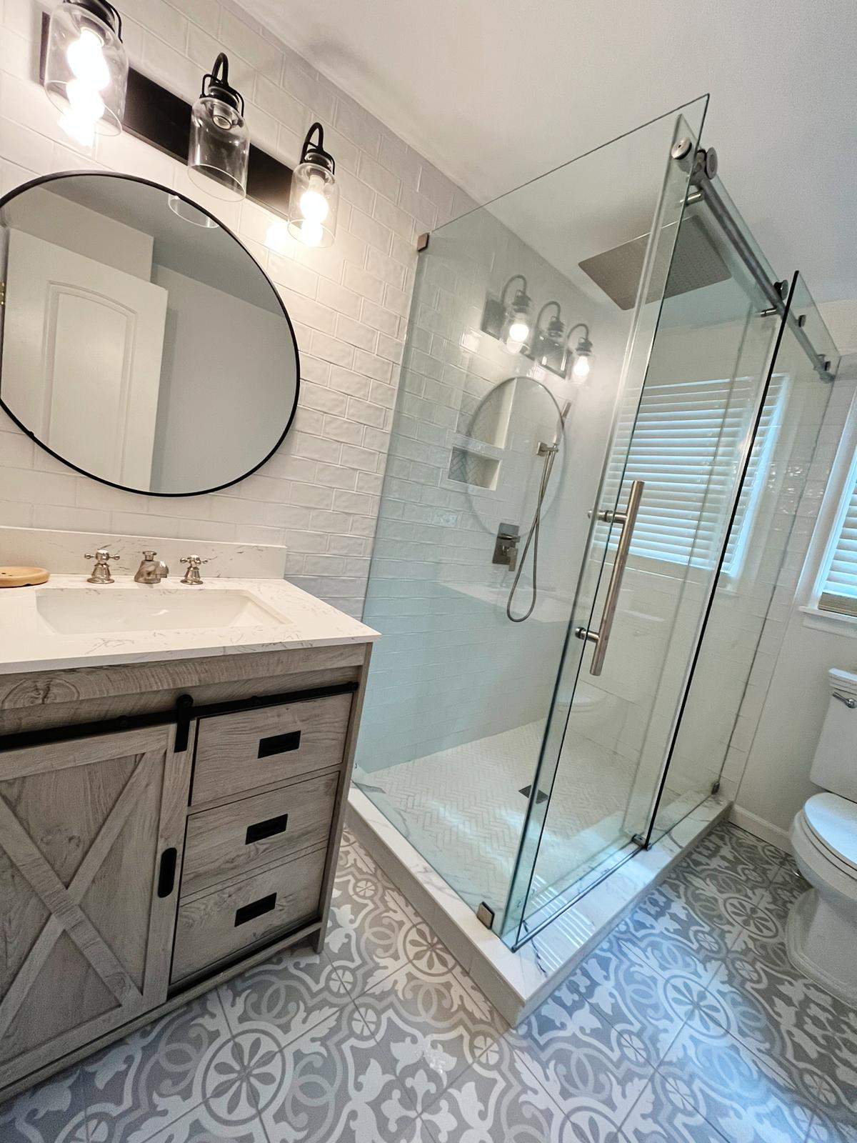 Bathroom Remodel using Tile by Home Concepts Construction