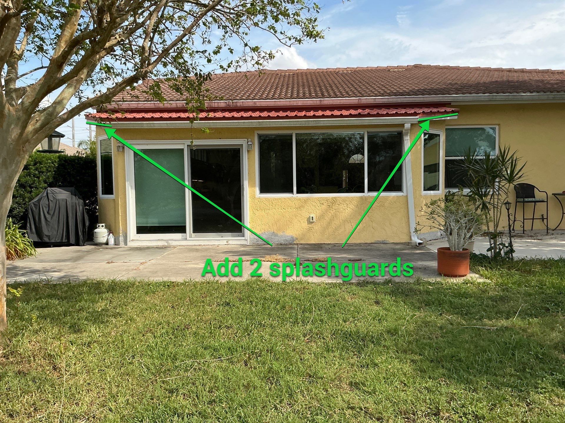 Splash Guard Installation in Bradenton FL by Gutter Professors