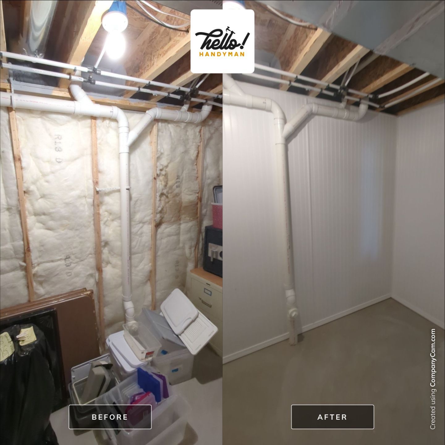 Basement Remodel using Beadboard by Hello Handyman
