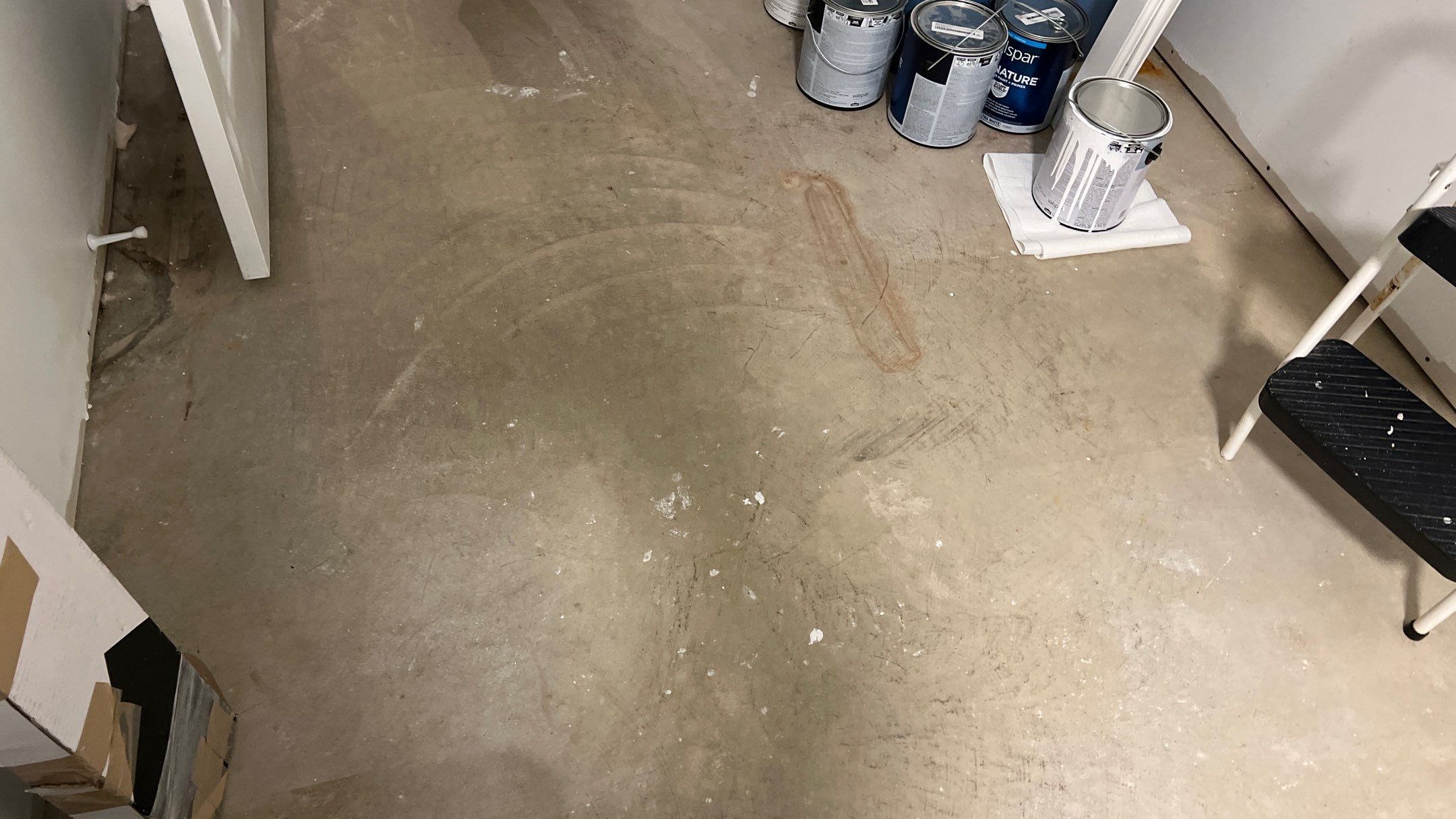 Basement Floor using Driftwood by Your1DayFloor.com