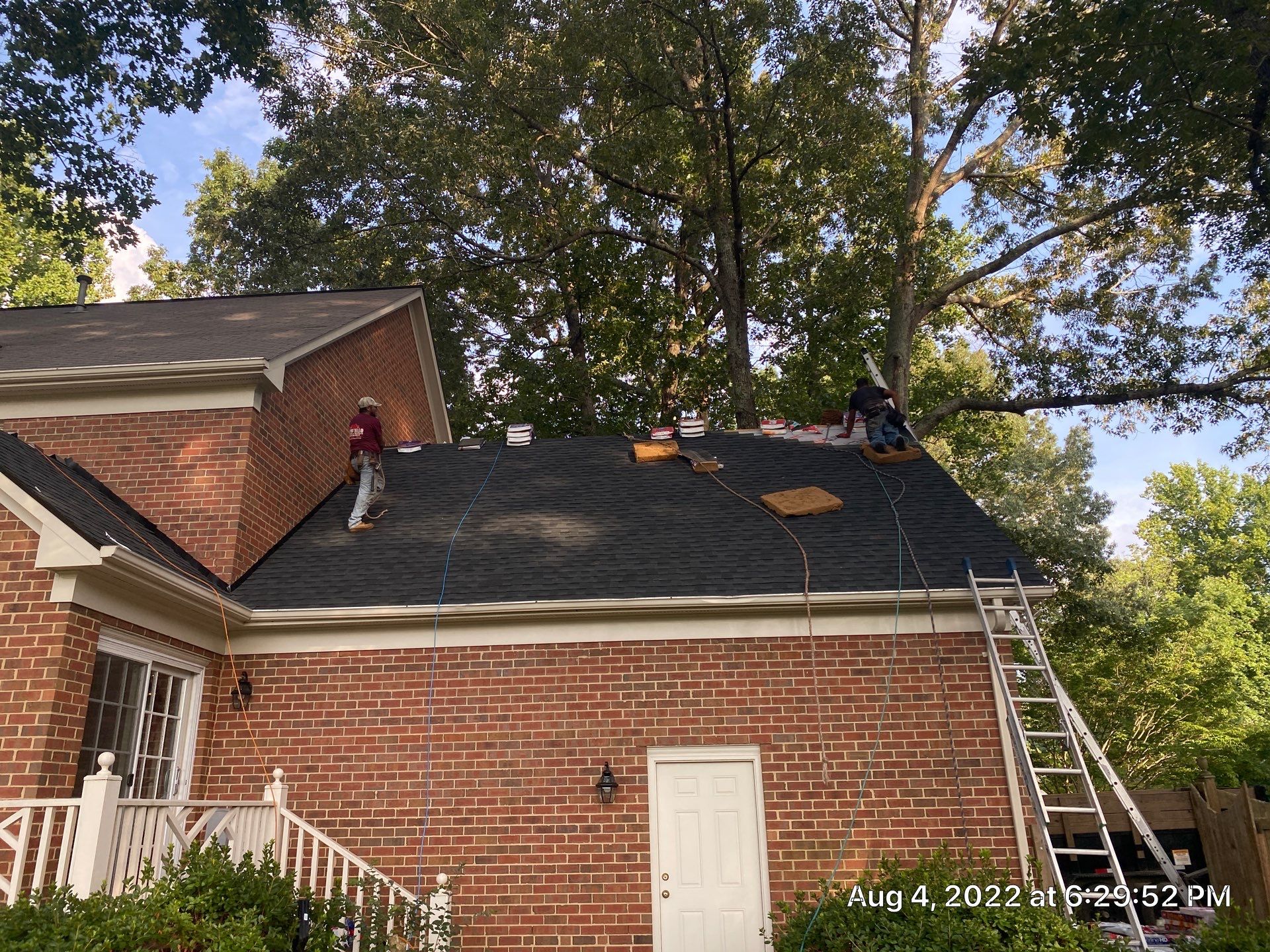 Roof Replacement using Gaf HDZ Charcoal by Just In Time Roofing and Restoration