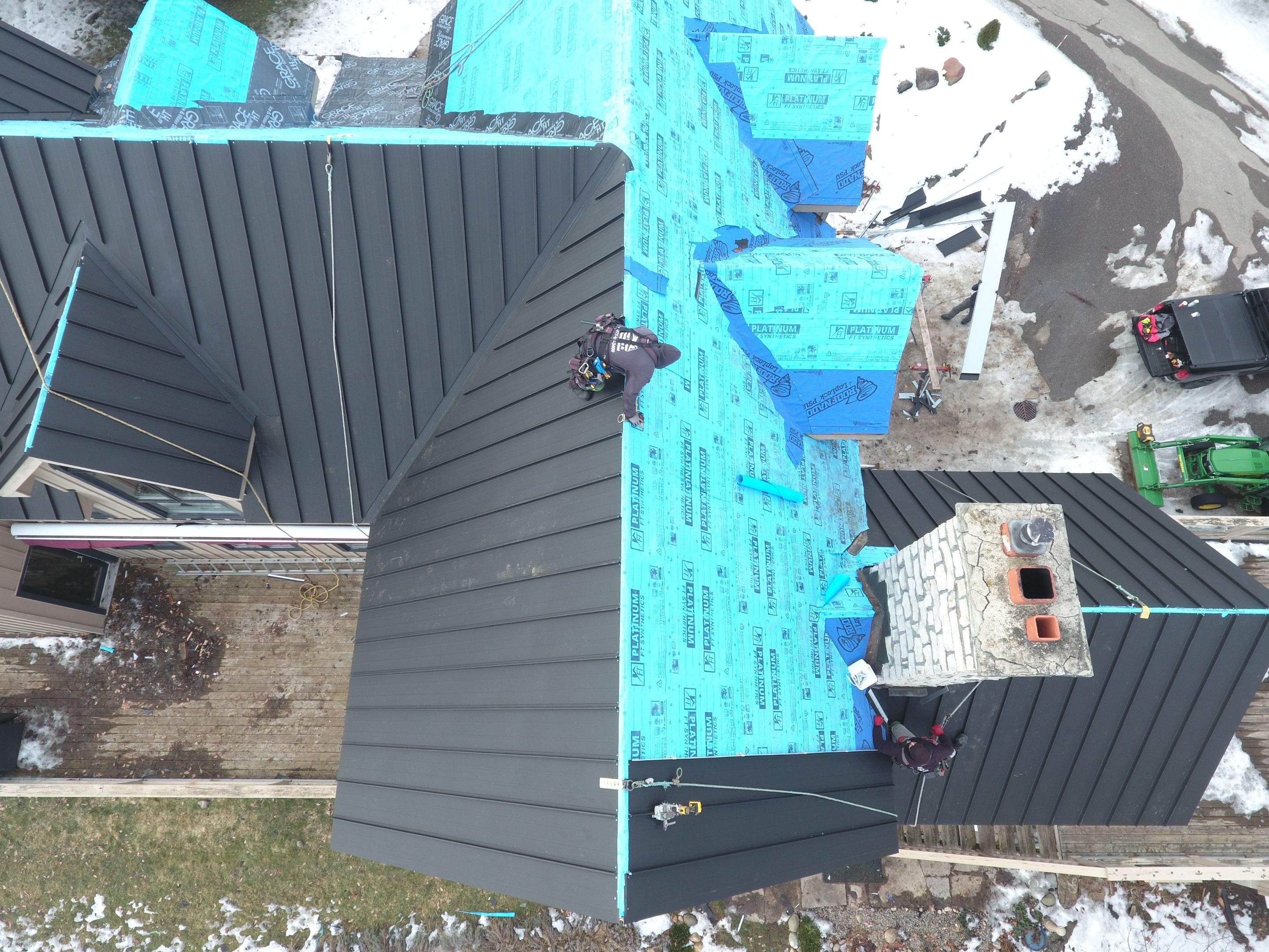 Residential Roofing Installation using 24 Ga Standing Seam Metal by Jay Carter Roofing & Sheet Metal