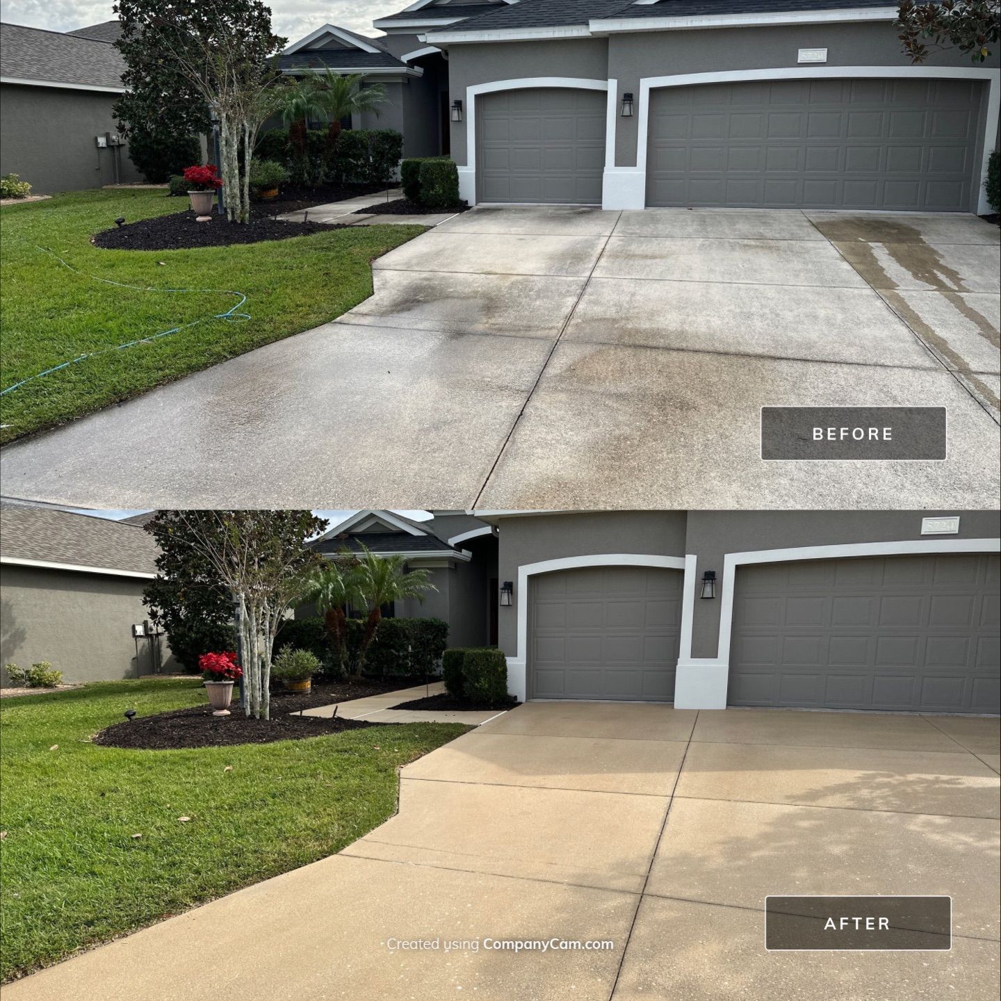 House Wash, Lanai Cleaning, and Driveway Cleaning by Sunshine AquaWash