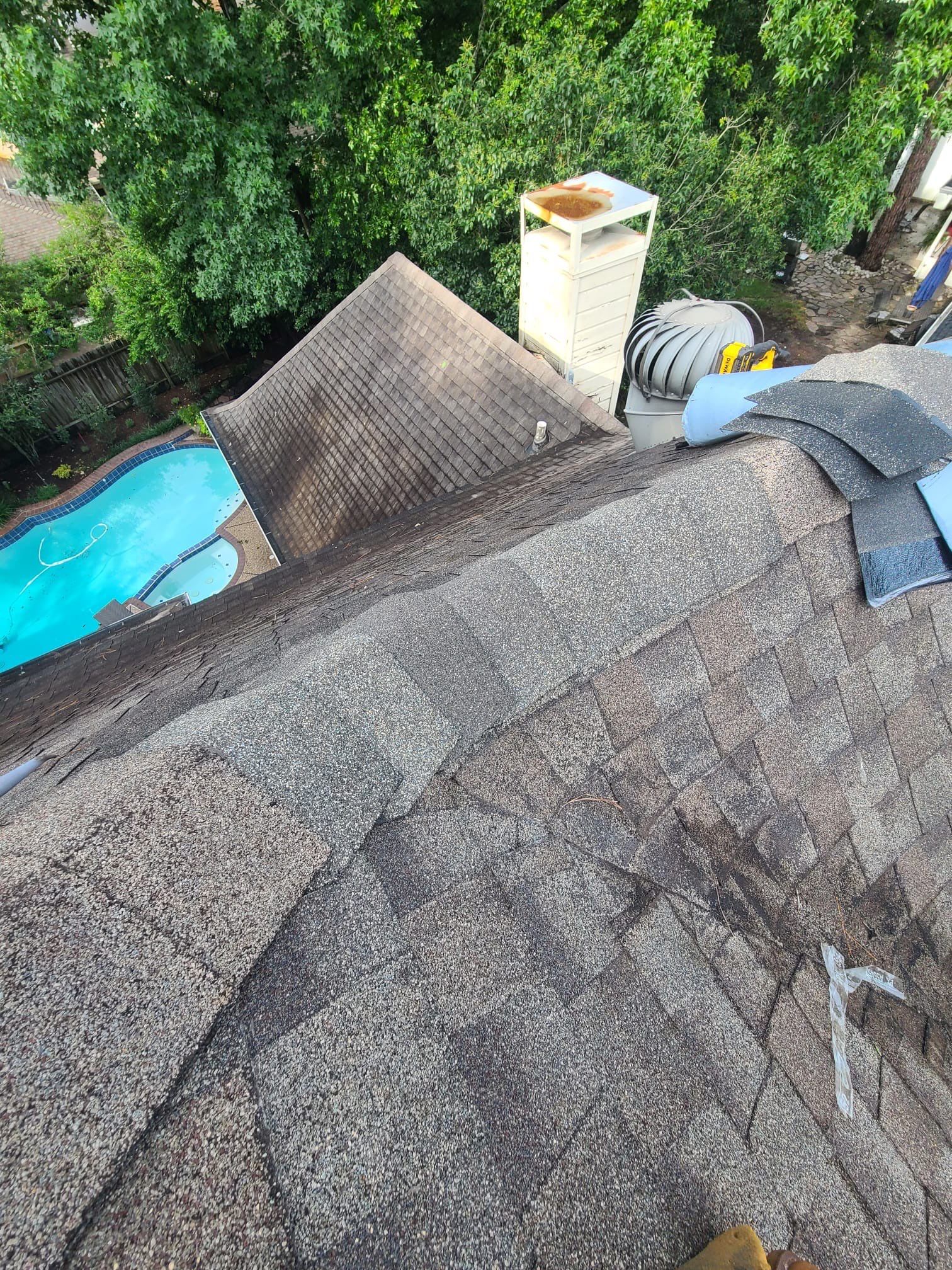 Hail Damage using Owen's Corning Duration (Lifetime) Shingles by Roof Repair Company