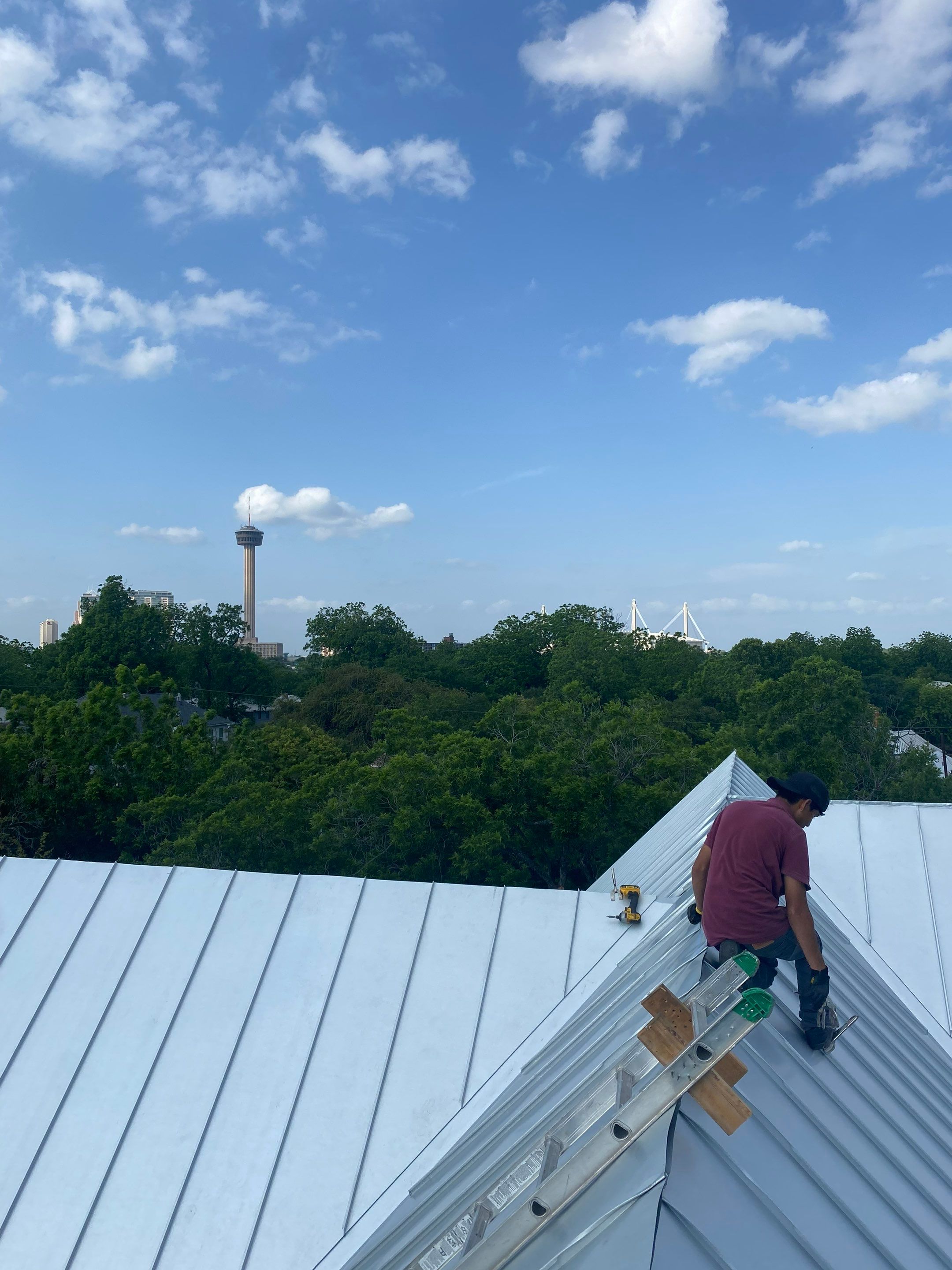 Residential Metal Roof Installation using McElroy Metal by Premier Roofing and Contracting