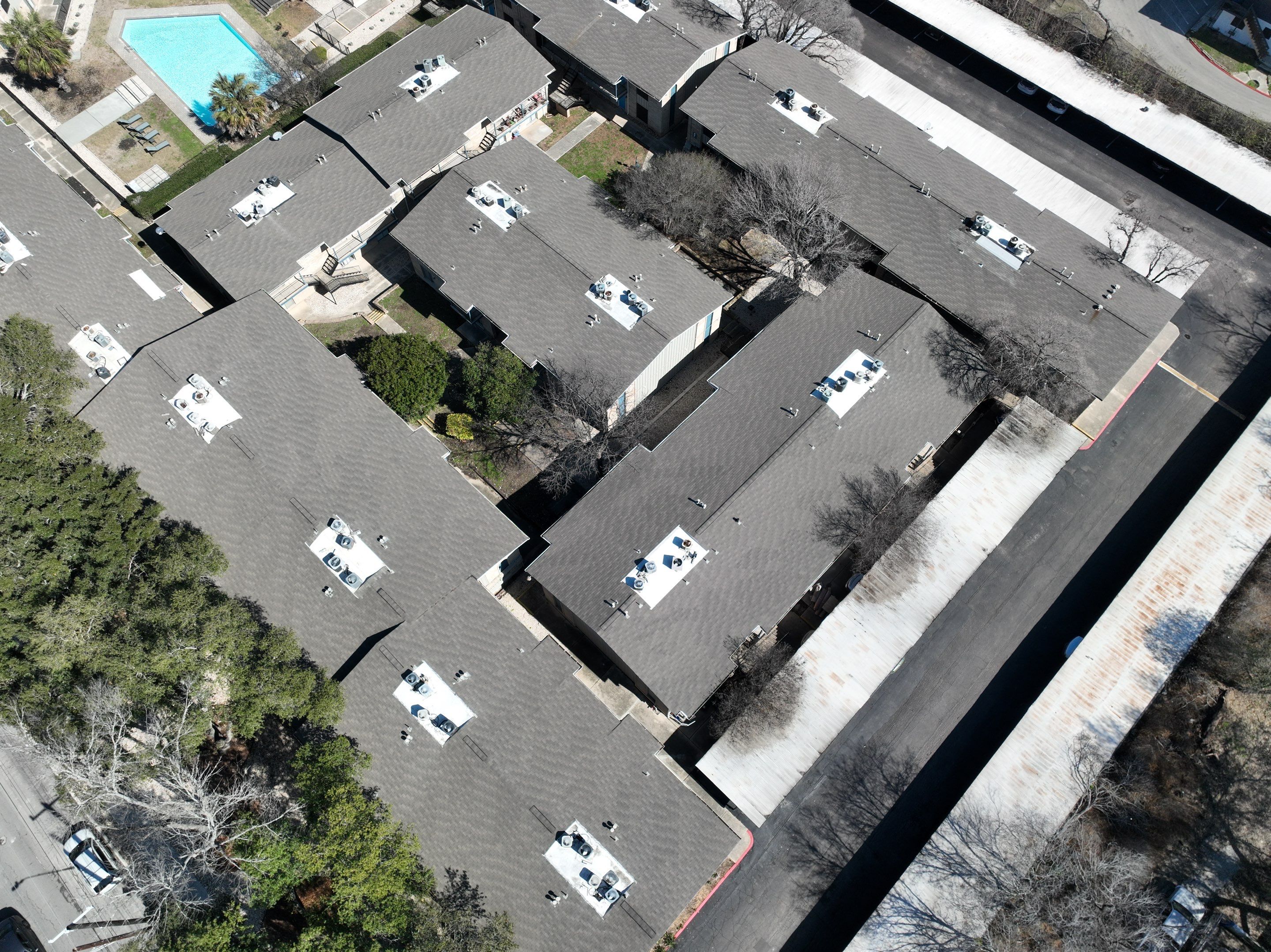 Commercial Roof Inspection using Drone Inspection by Premier Roofing and Contracting