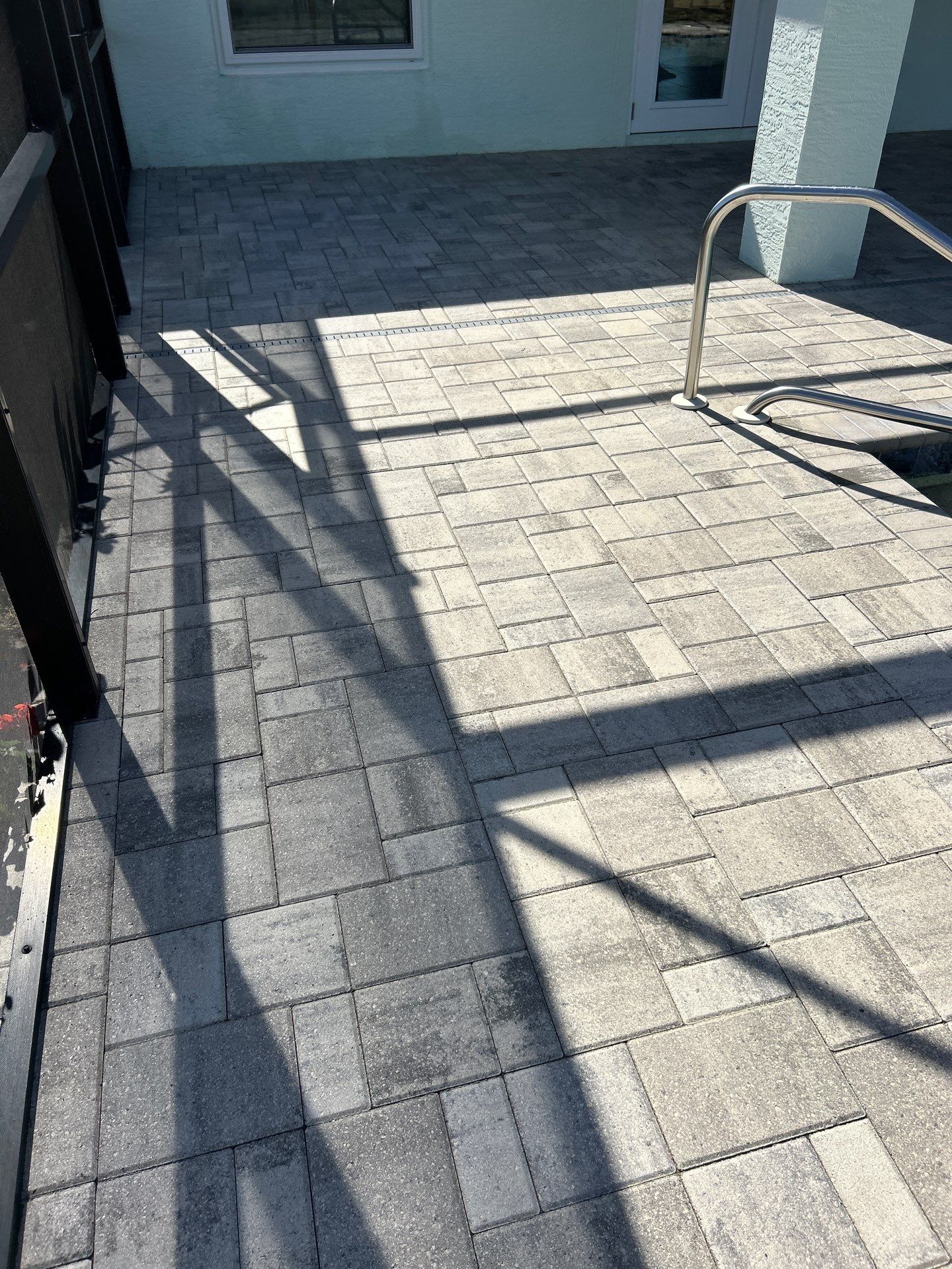 Natural, 2 Coats Gray/White Pavers by Wizard Wash