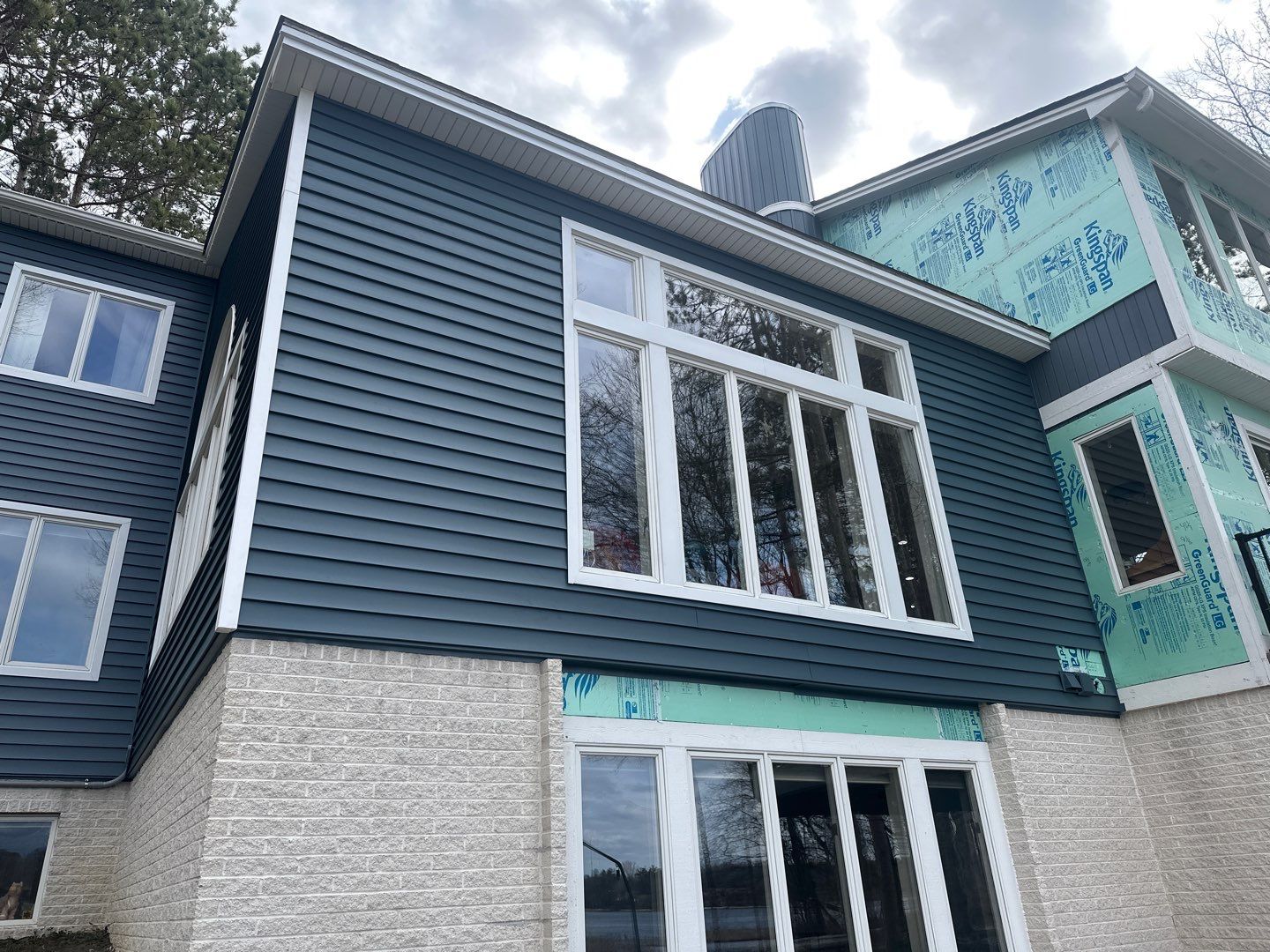 Siding Replacement using Certainteed Monogram D5 Pacific Blue by 180 Contractors