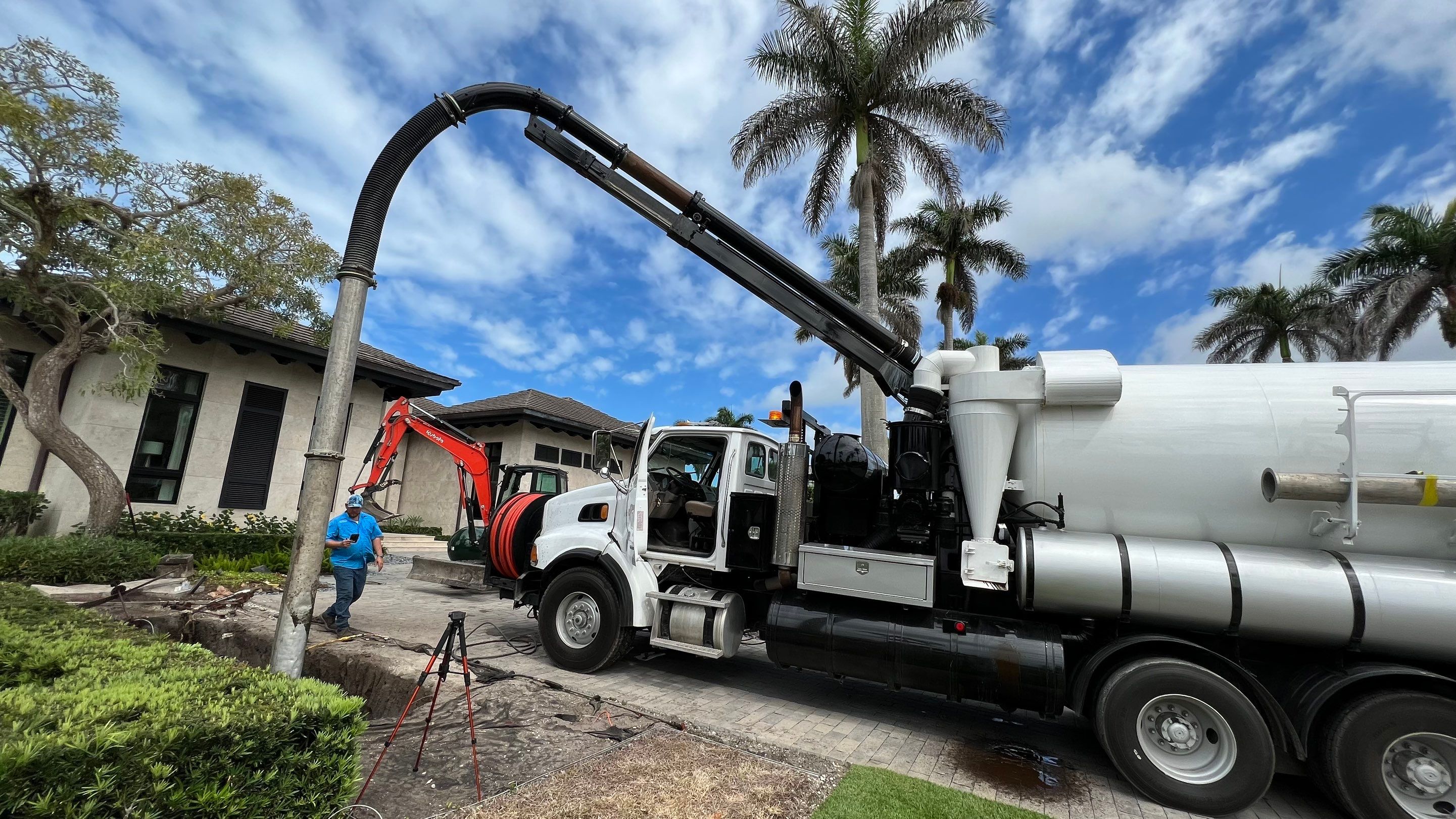 Residential Propane Tank Hydro Excavating by APS Power & Water