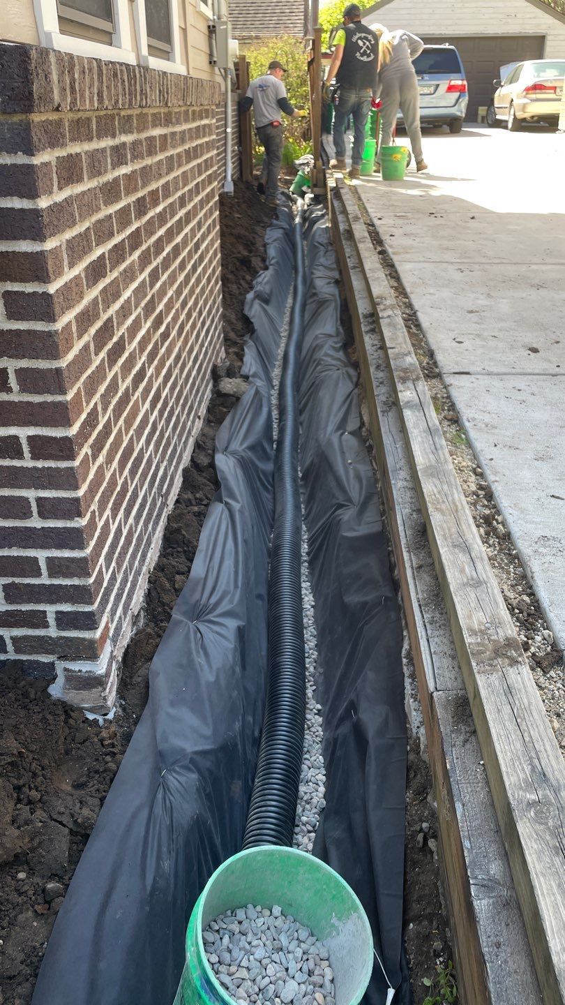 Foundation Drainage Board & French Drain in Southwest Minneapolis by Waterproofing Northeast