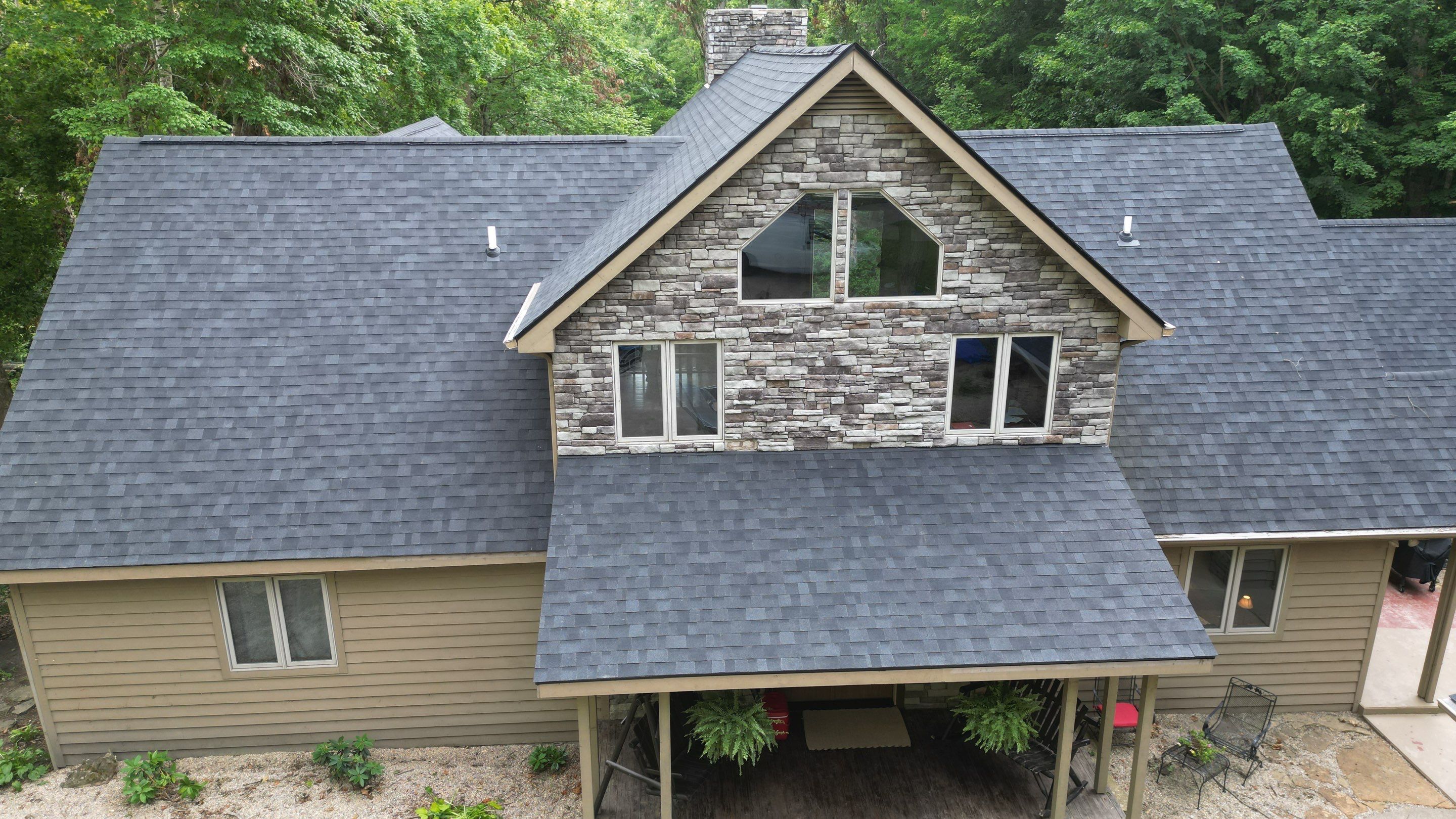 Residential Roofing Installation using Duration Series Shingles - Onyx Black by RoofX 