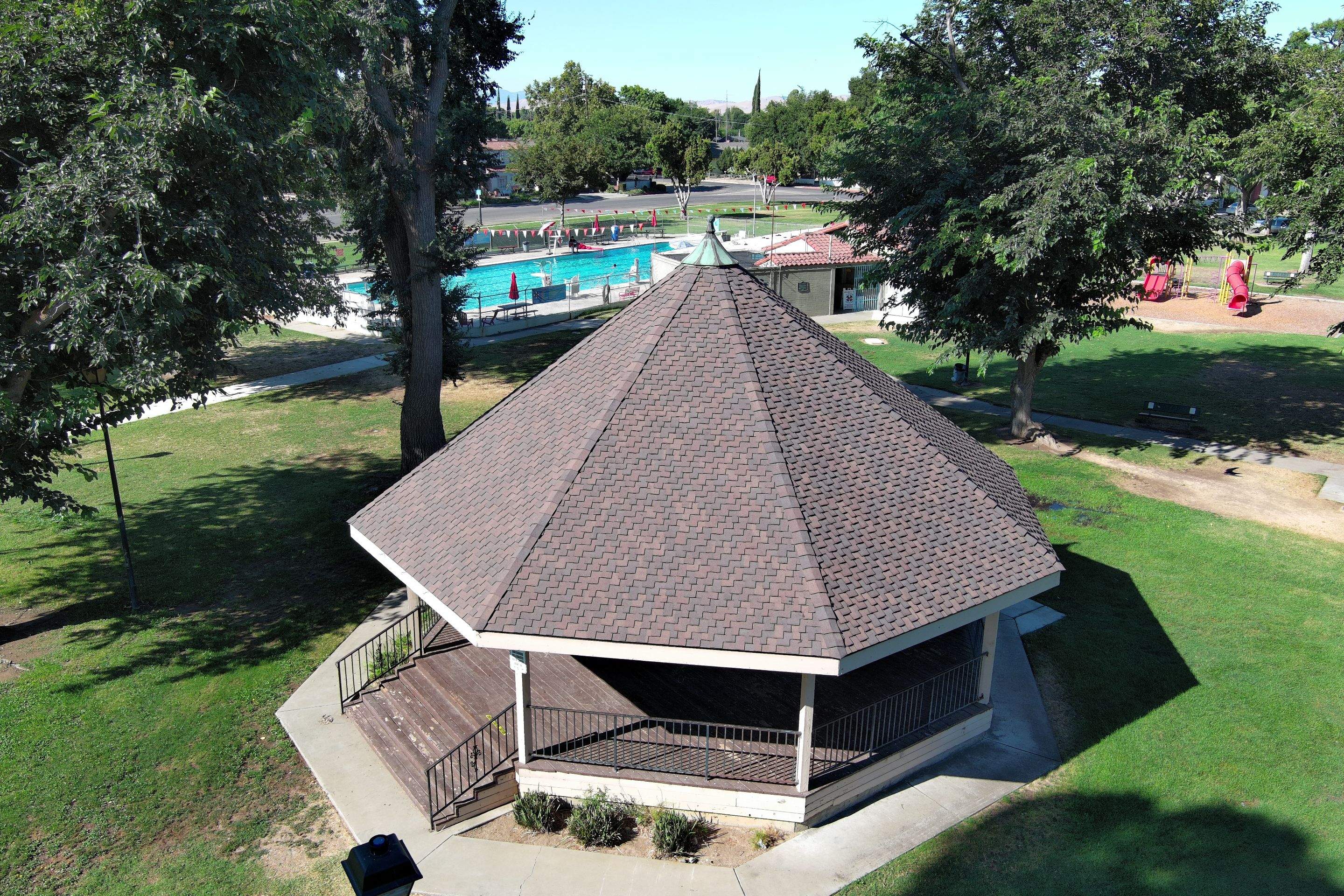City of Gustine Gazebo project by Straight Edge Roofing Inc